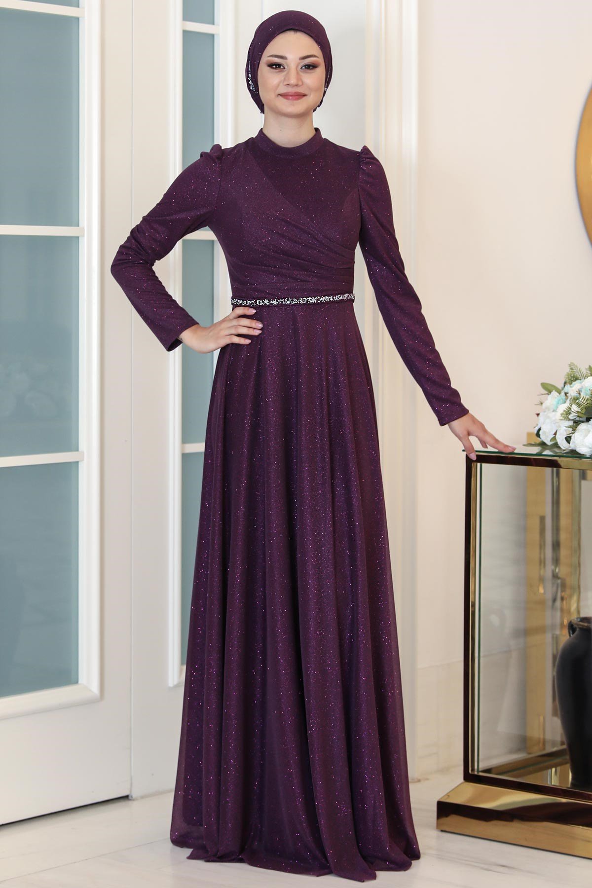 Işıl Abiye Mor SN46SN46-MORSefanisa