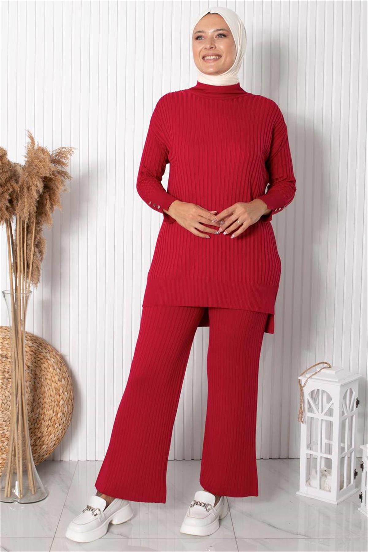 TRİKO PANTOLON034035-KIRMIZIFahima Elite