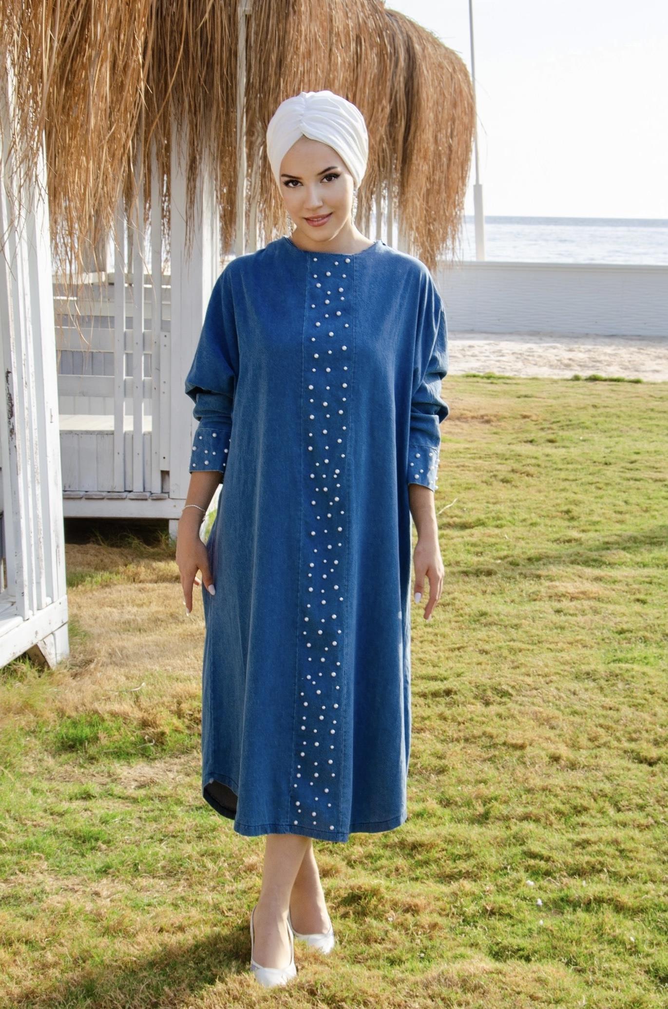 Elisa Ferace Tunik Kot  Kumaş LFZ418