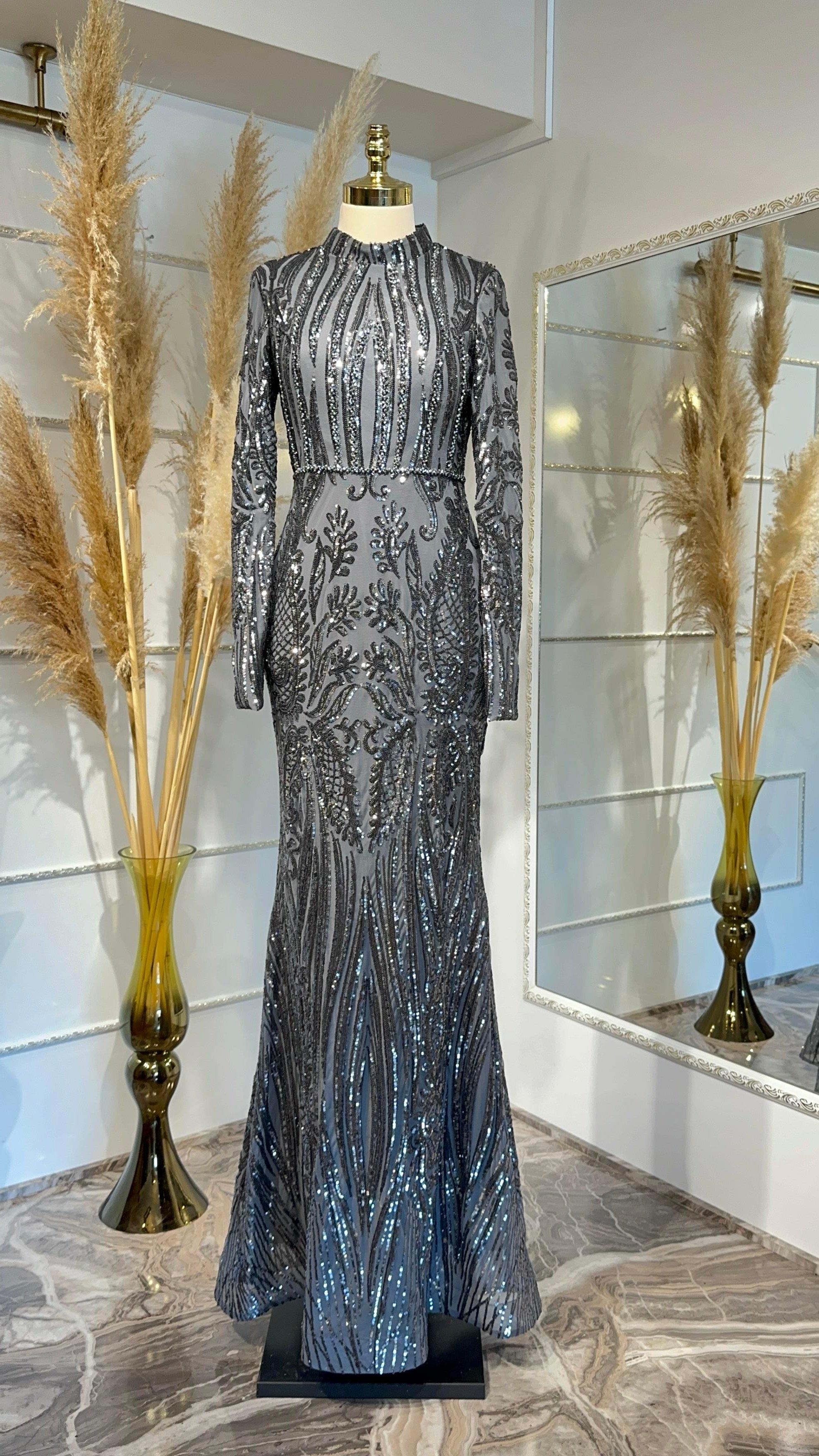 Bonculu Abendkleid Grau AHN266