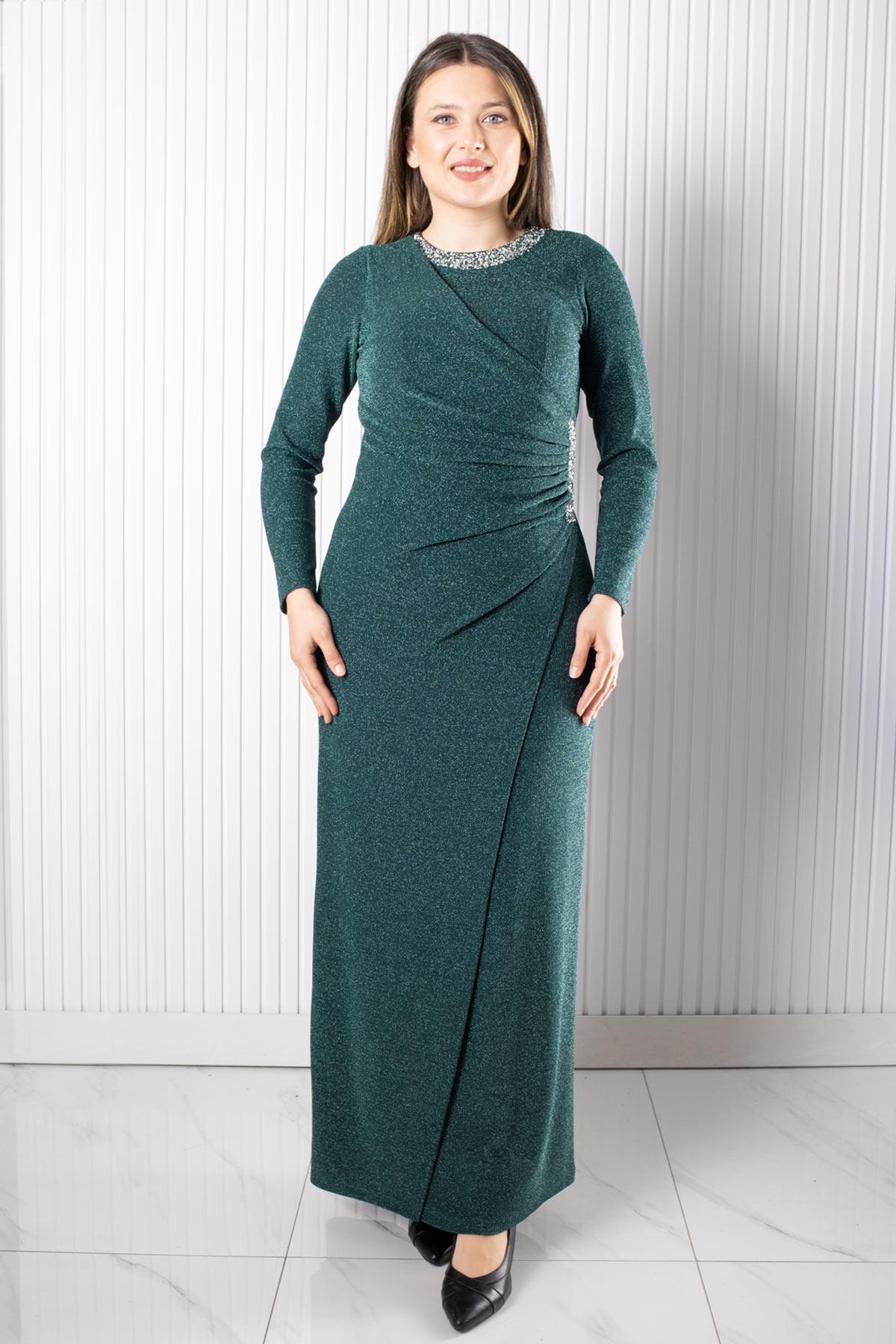 Taş Baskı Detaylı Abiye