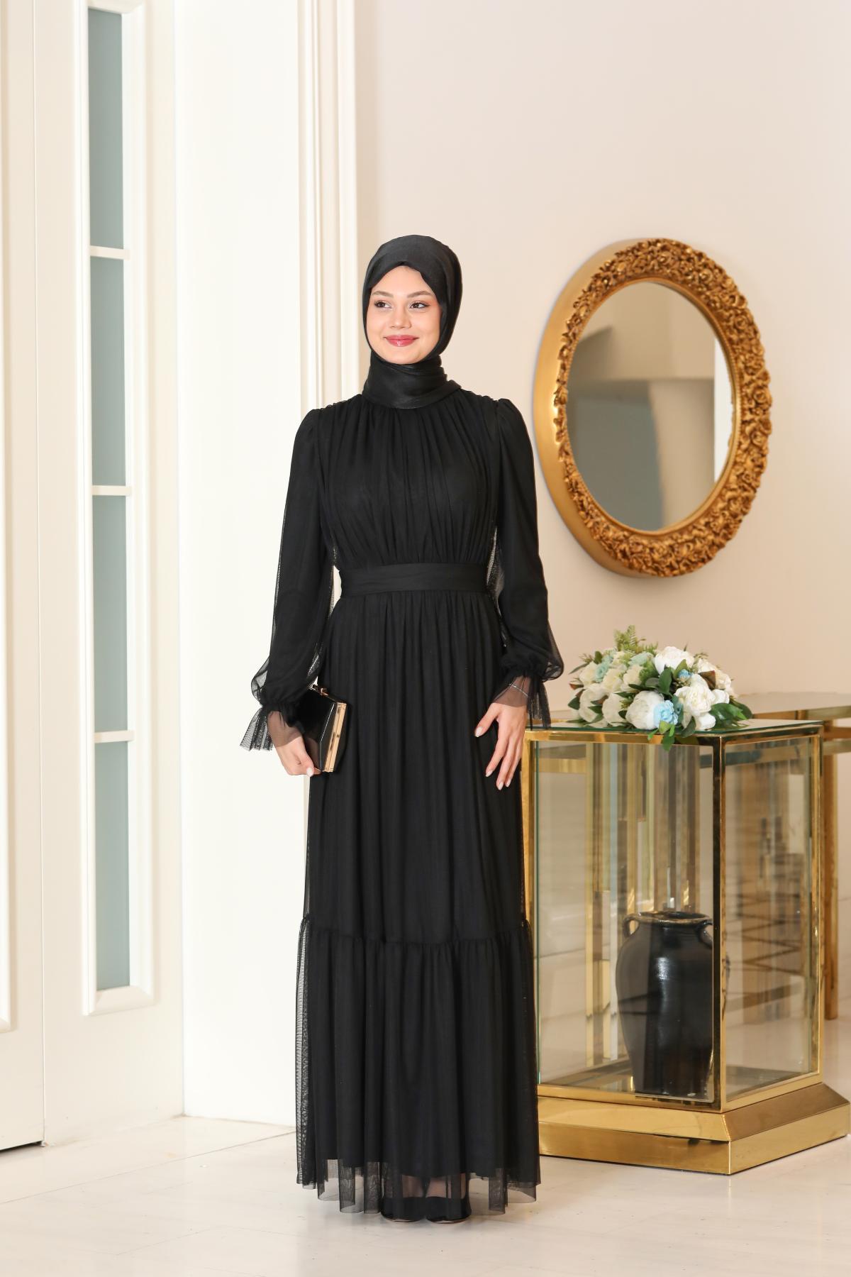 Eftelya Abiye Siyah SN90