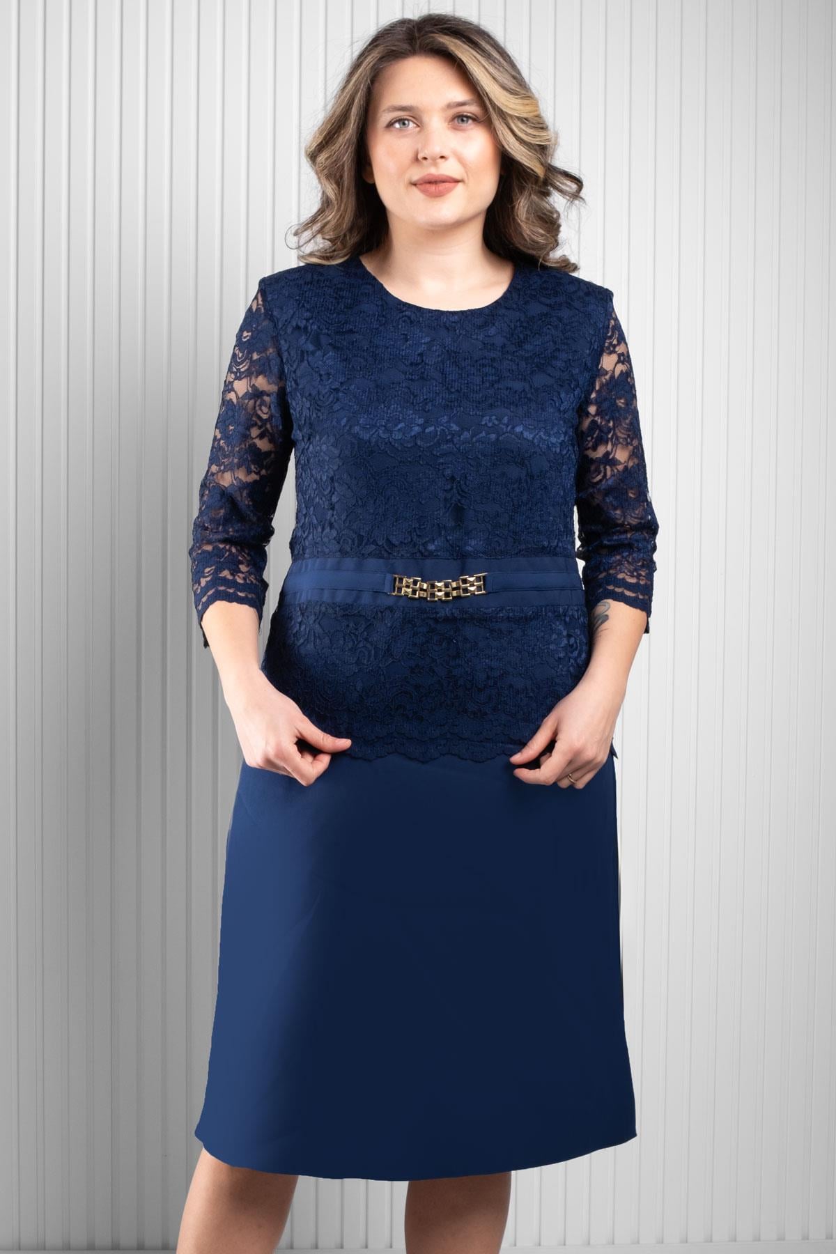 DANTELLİ ZİNCİR DETAYLI ABİYE