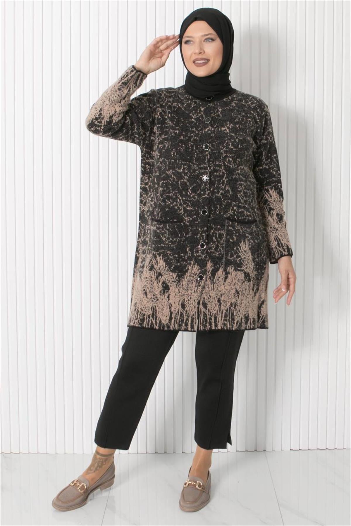 DÜĞMELİ TRİKO HIRKA34005-BEJFahima Elite