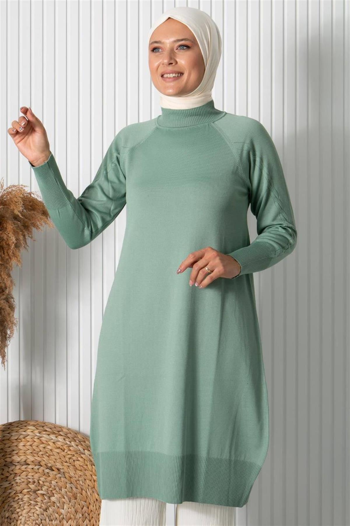 UZUN TRİKO TUNİK34109-MİNTFahima Elite