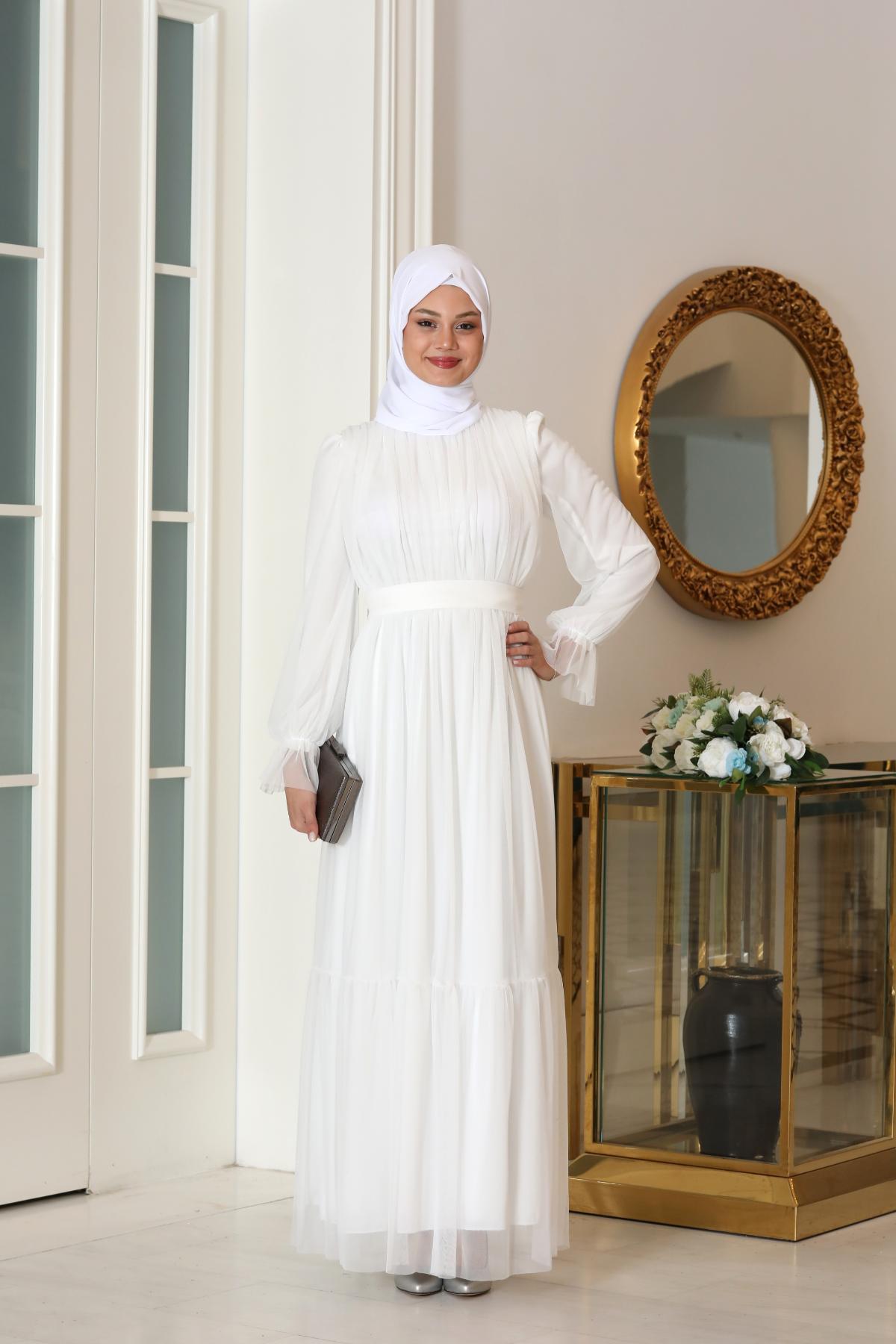 Eftelya Abiye Beyaz SN90