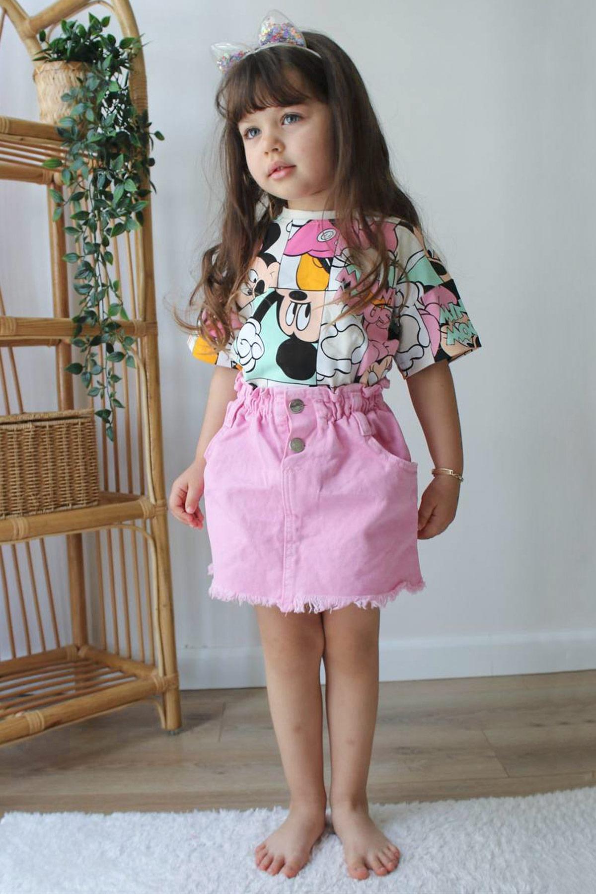 Full Print Figure Double Suit Pink MDVK110