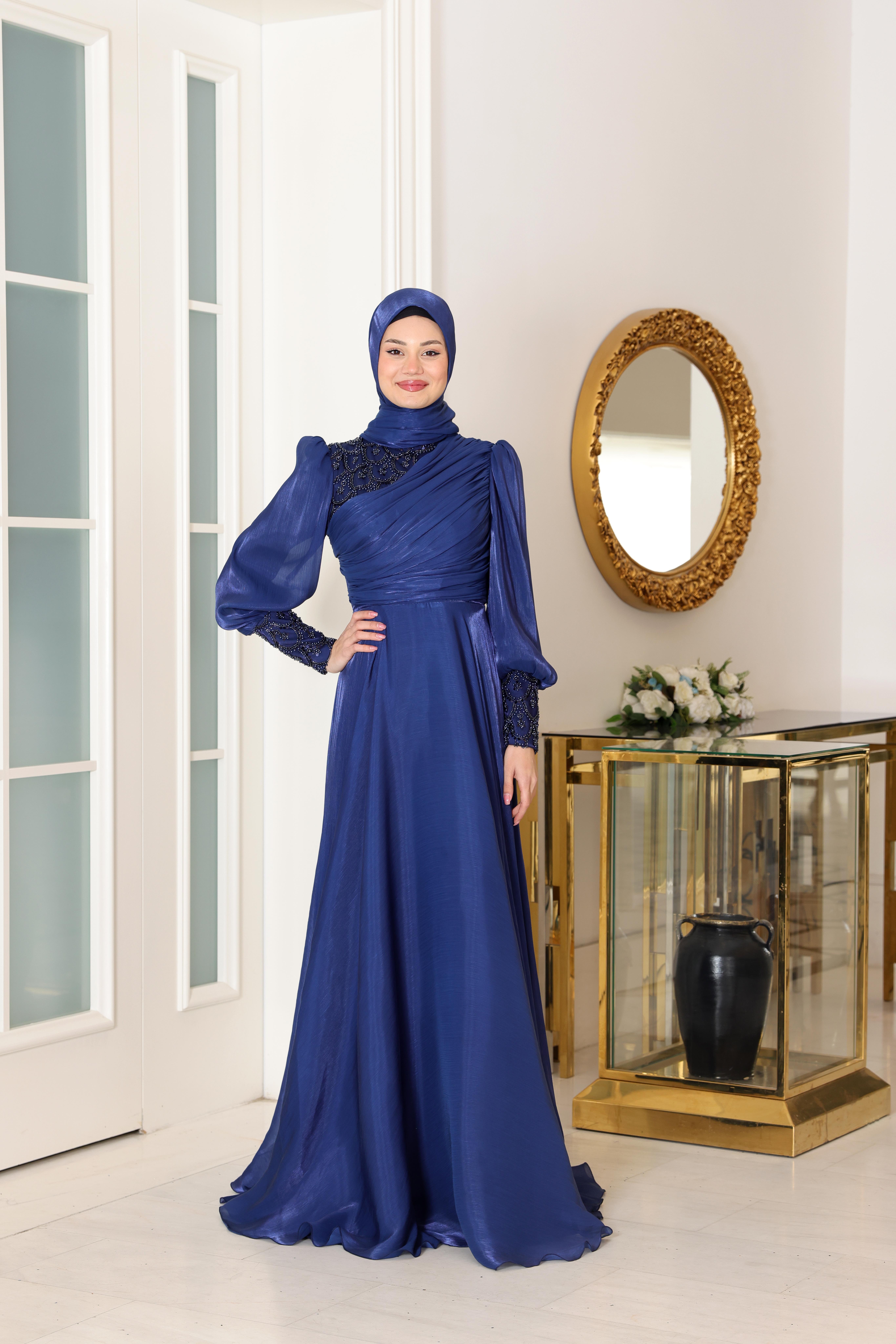 Yağmur Abiye Lacivert SN106