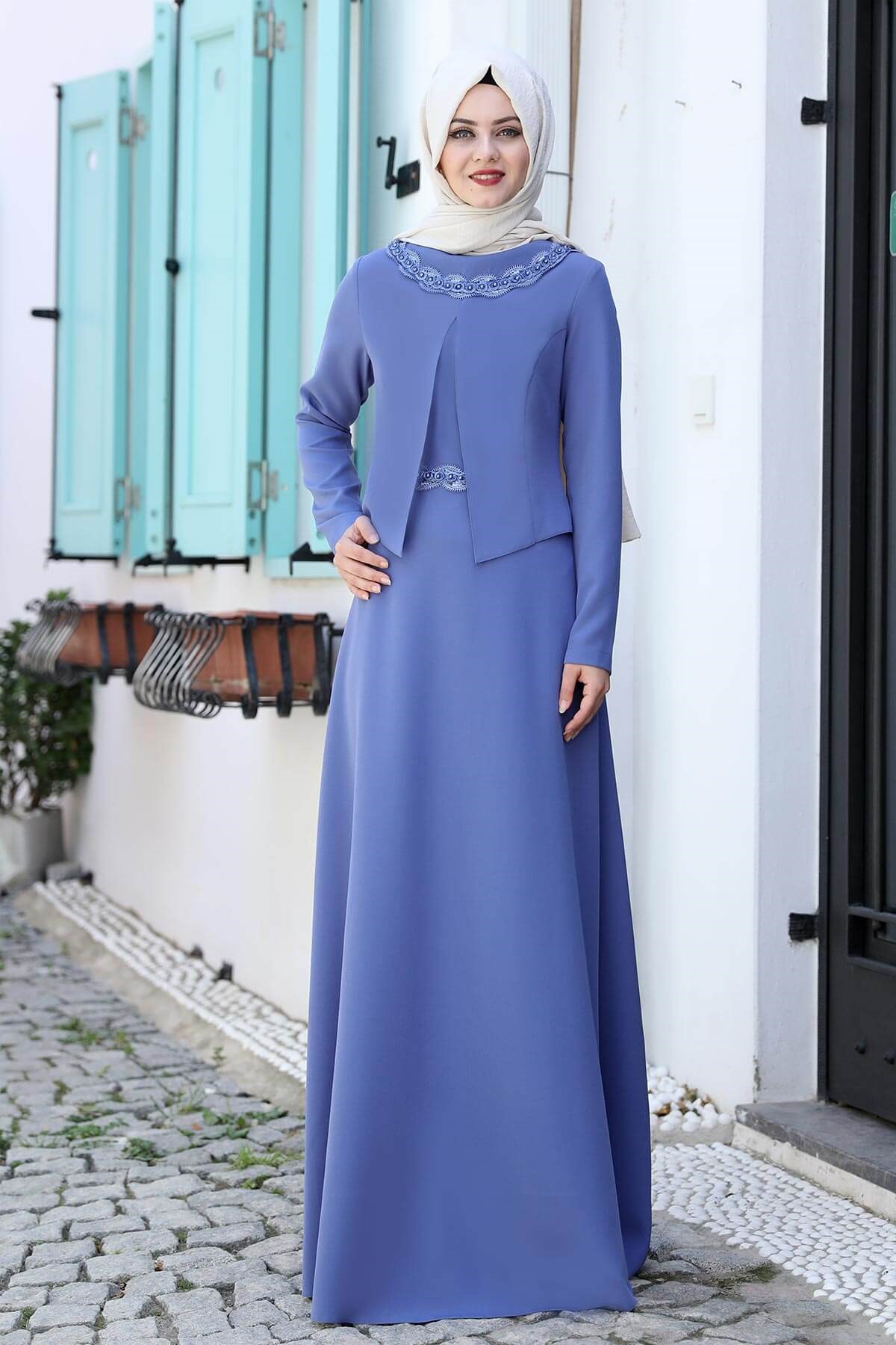 AYLİZ ELBİSEAHN176-İNDİGOAhunisa