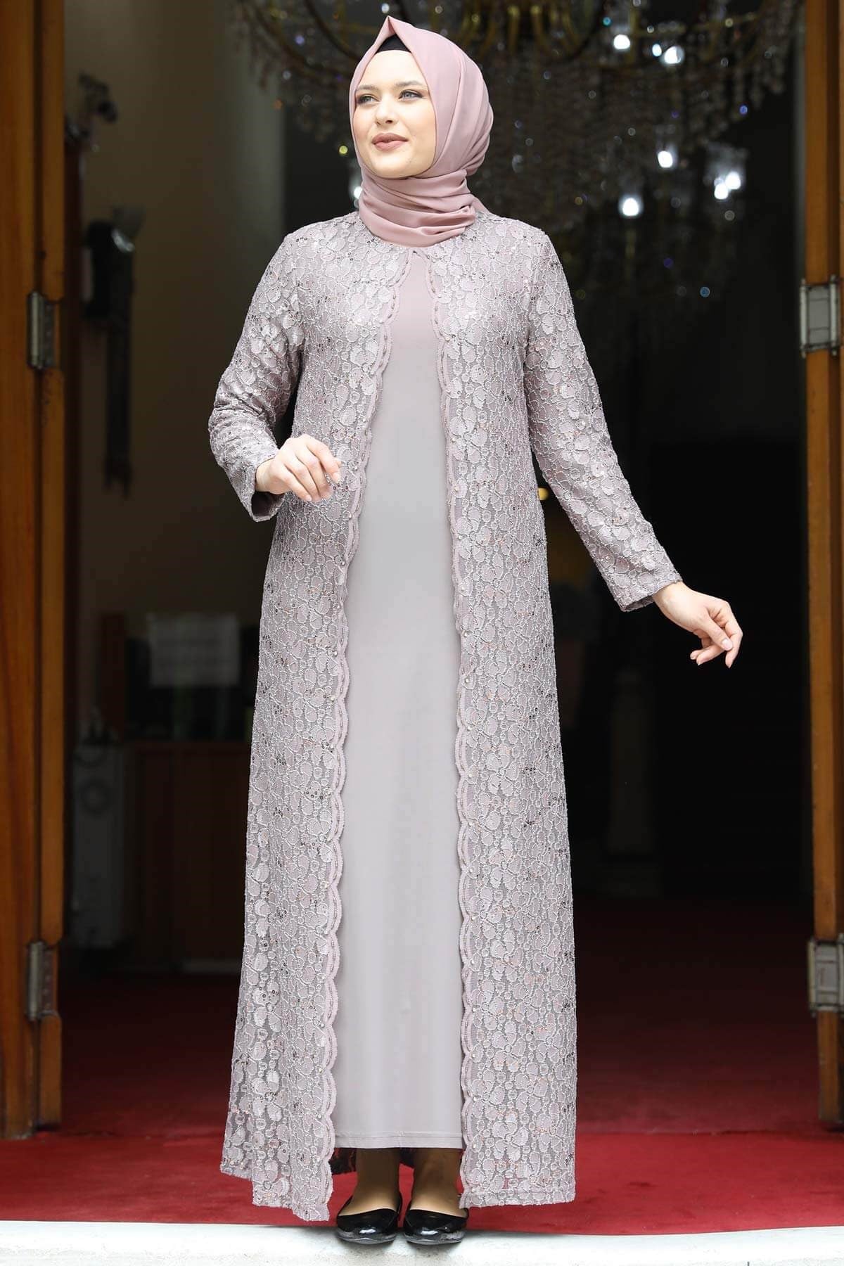 PAPATYA ELBİSEAMH502-VİZONAmine Hüma