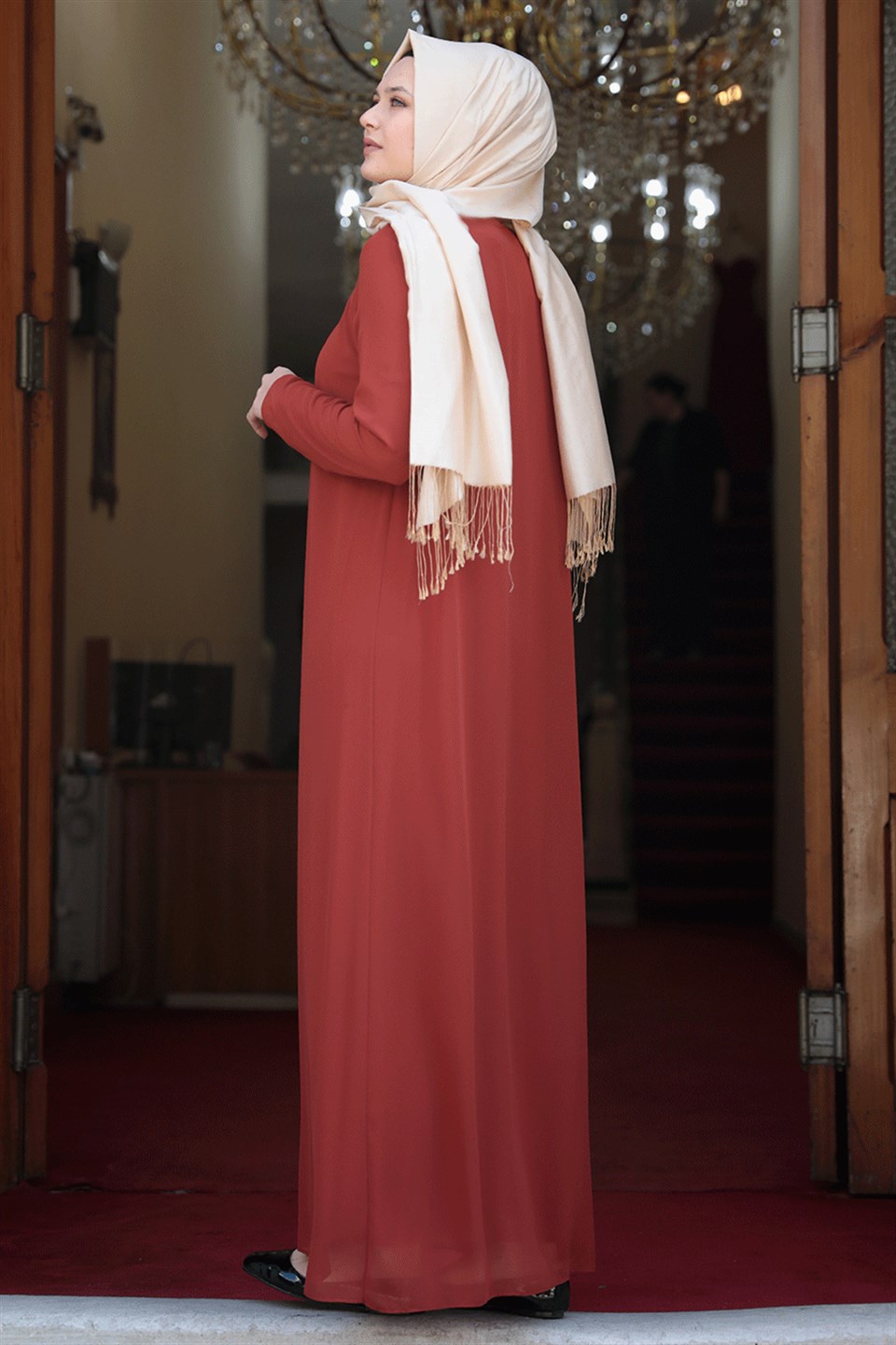 Esma - Elbise - Kiremit - AMH510 | Bahyezen