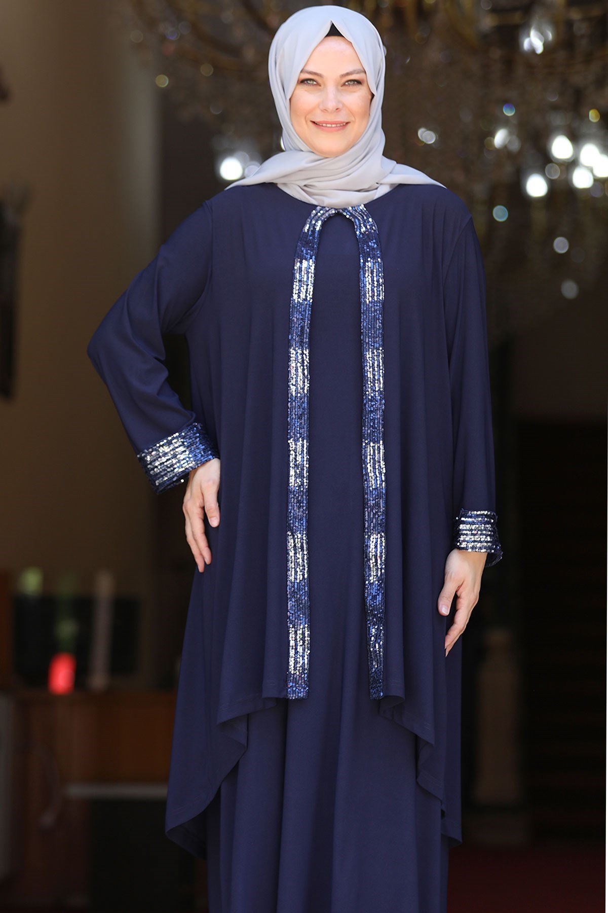 IŞILTI ABİYEAMH822-LACİVERTAmine Hüma