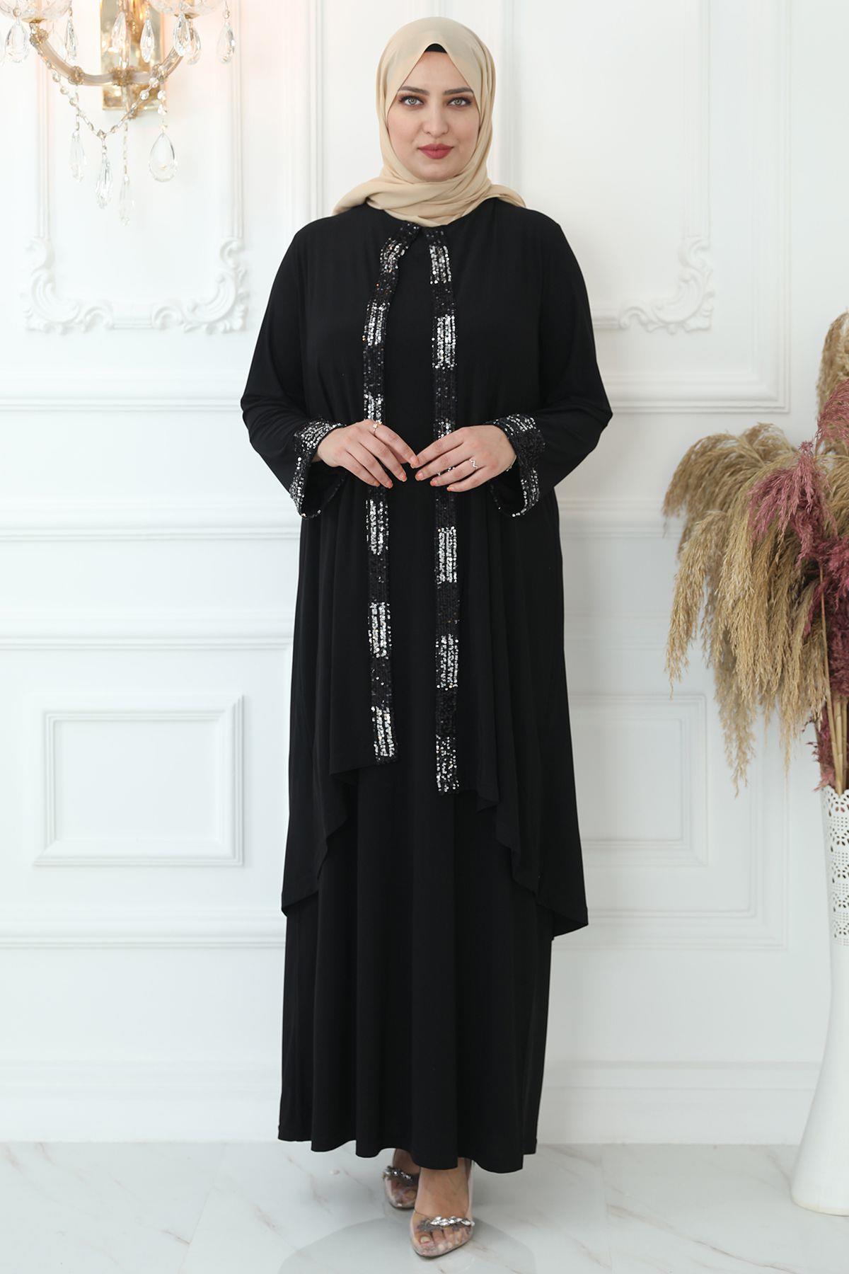 Işıltı Abiye Siyah AMH822AMH822-SİYAHAmine Hüma