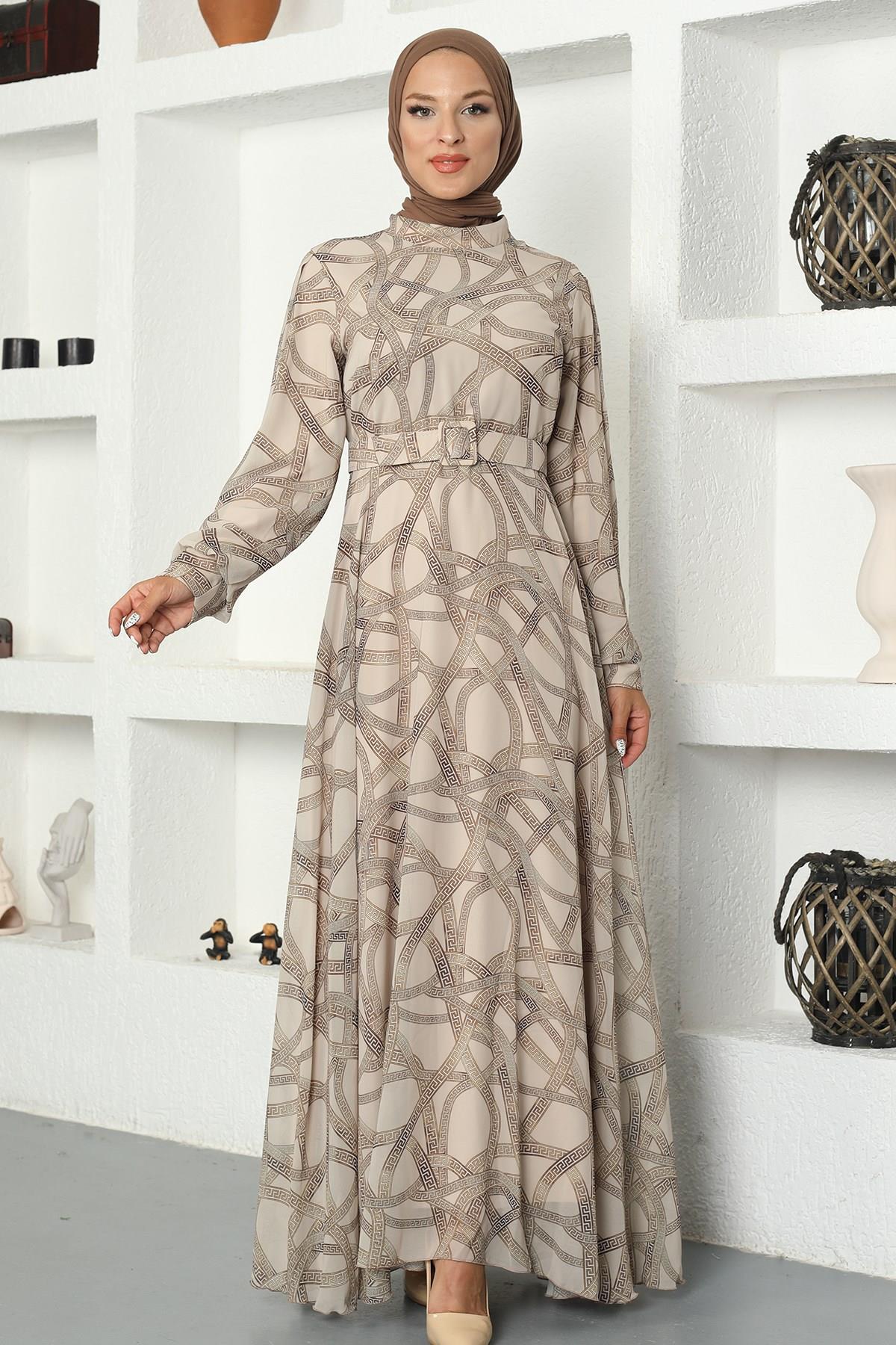 DİLAN ELBİSEAMH828-BEJAmine Hüma