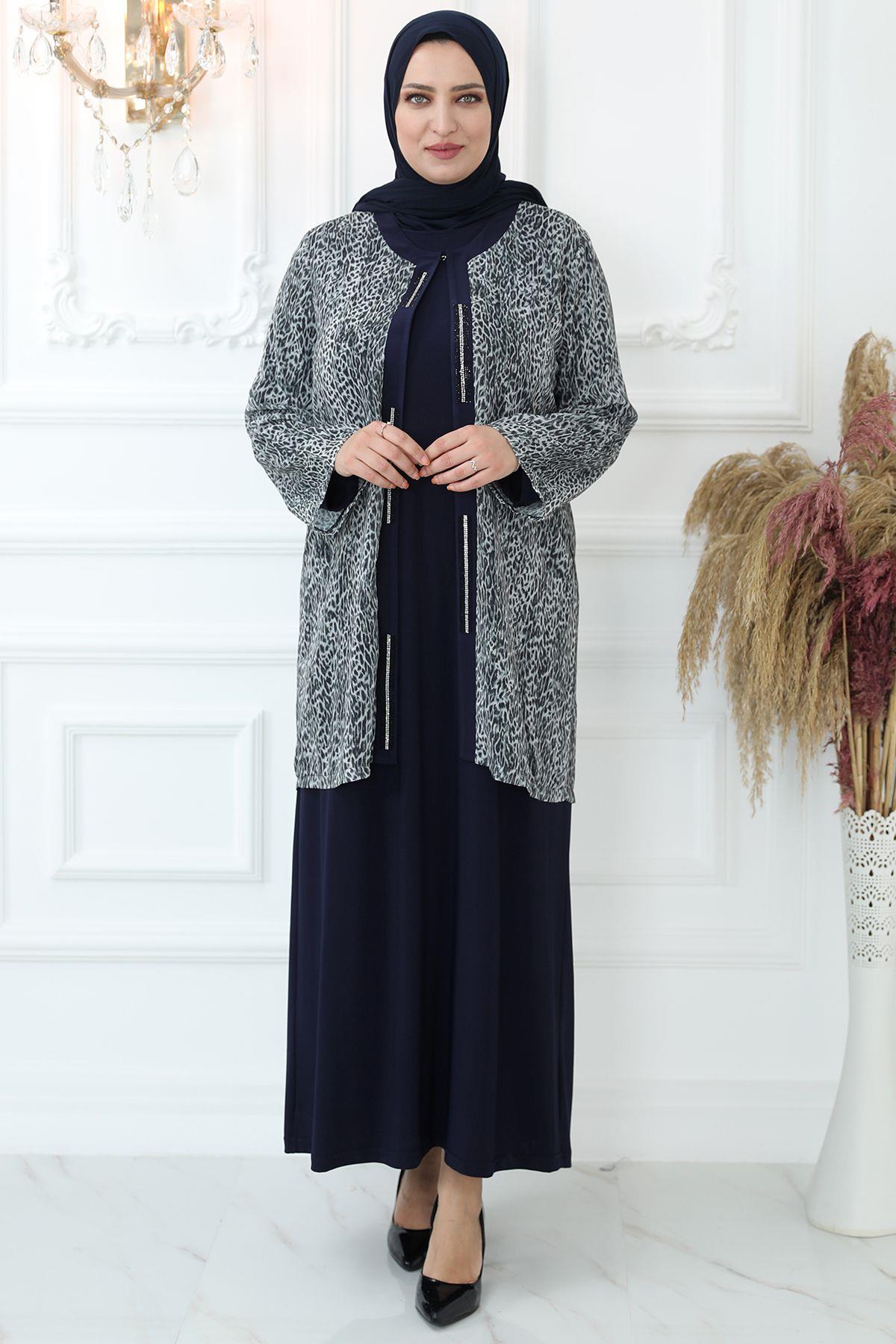 ŞAHİKA ABİYE ELBİSEAMH838-LACİVERTAmine Hüma