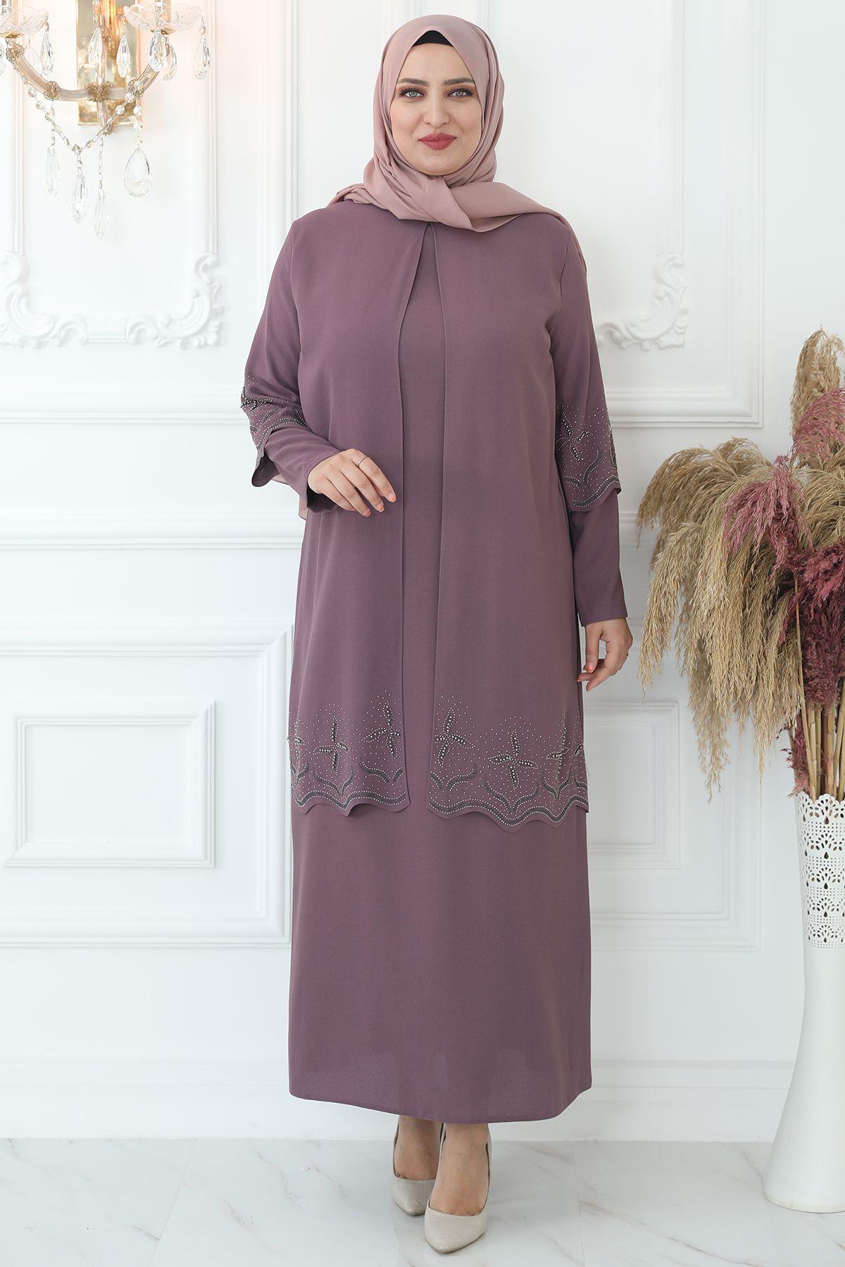 YILDIZ ABİYE ELBİSEAMH840-GÜL KURUSUAmine Hüma