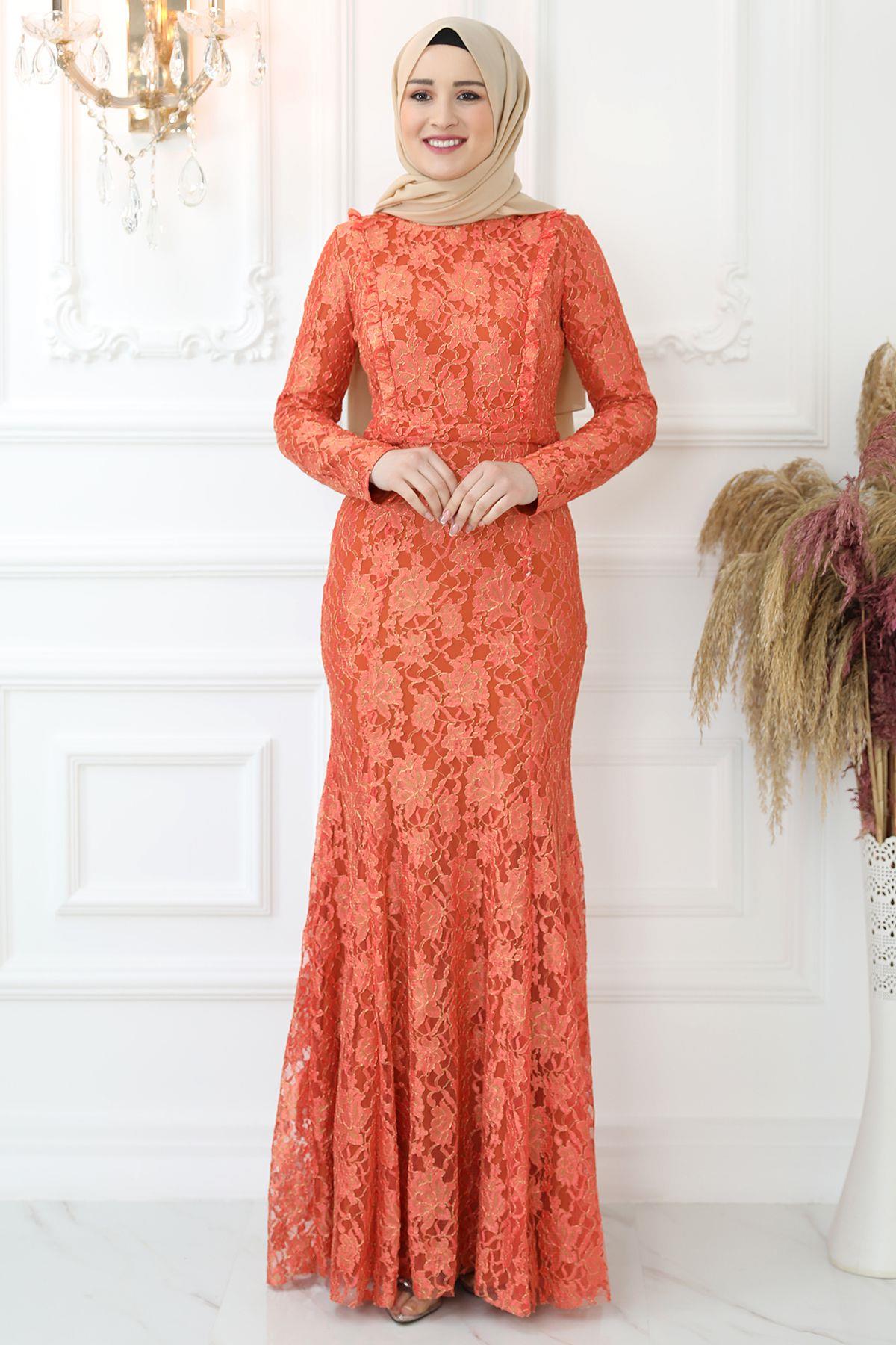 Belinay Abiye Turuncu AMH842AMH842-TURUNCUAmine Hüma