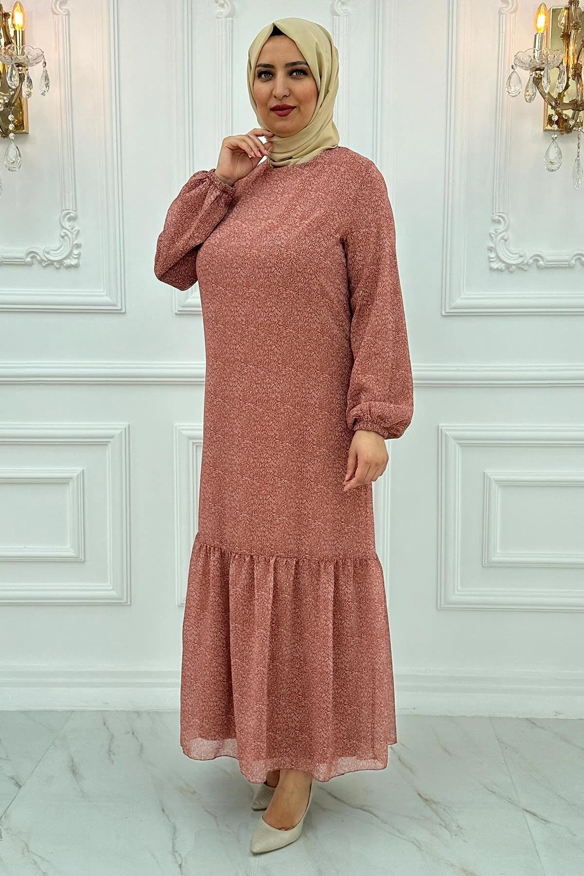 HAZAL ŞİFON ELBİSEAMH870-TARÇINAmine Hüma