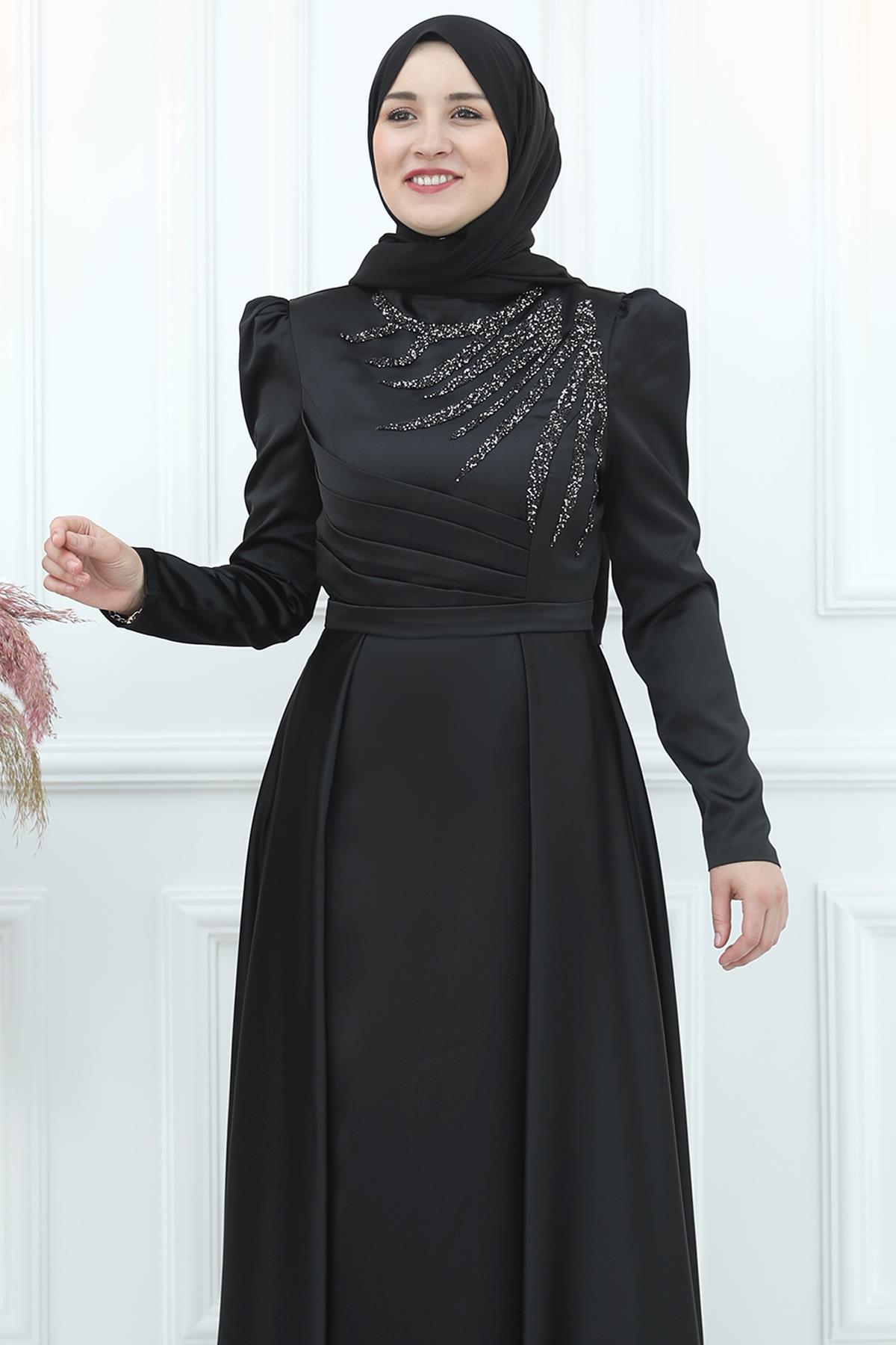 BERCESTE SATEN ABİYEAMH888-SİYAHAmine Hüma