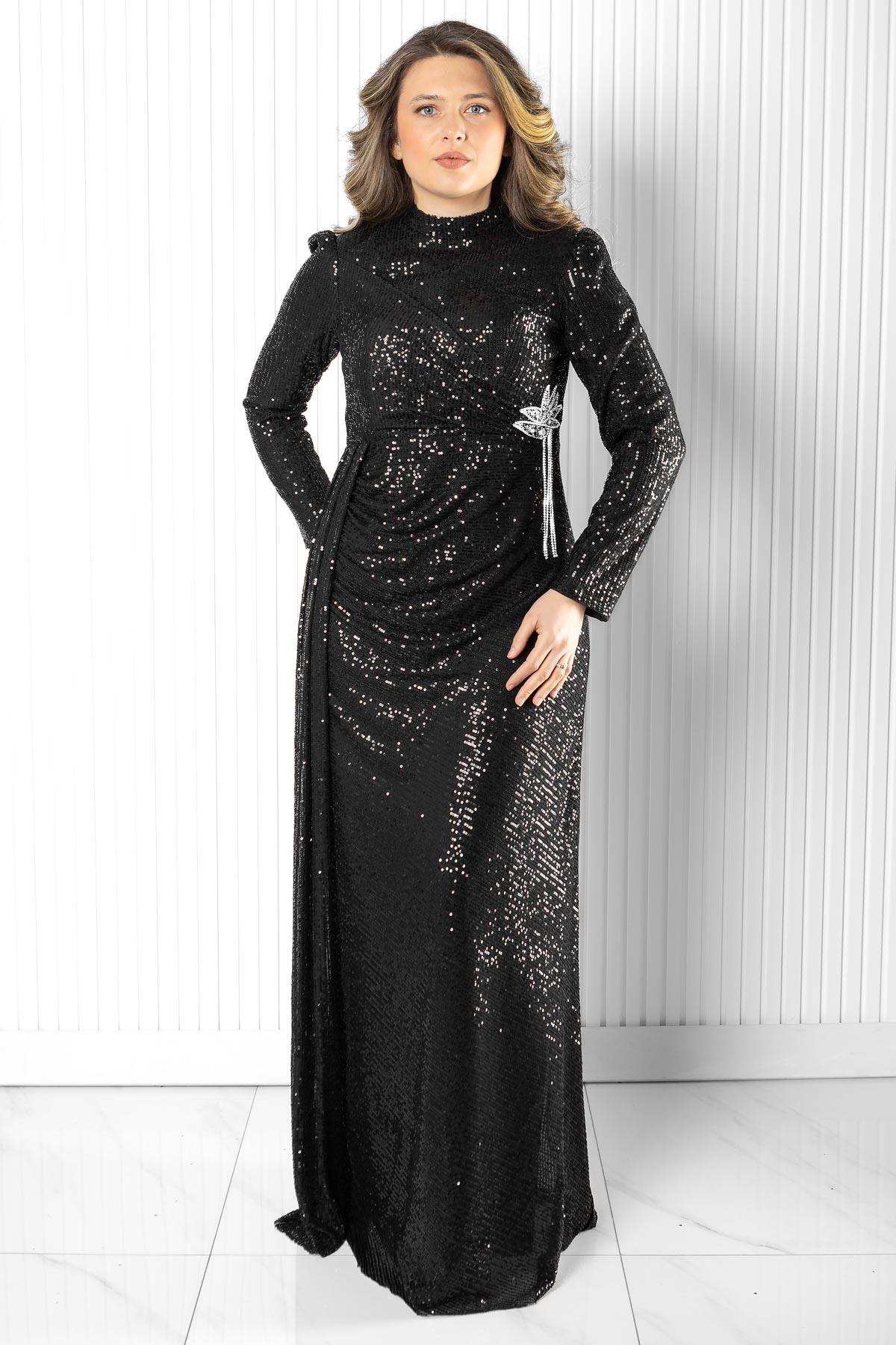 TAŞ İŞLEMELİ PAYETLİ ABİYE