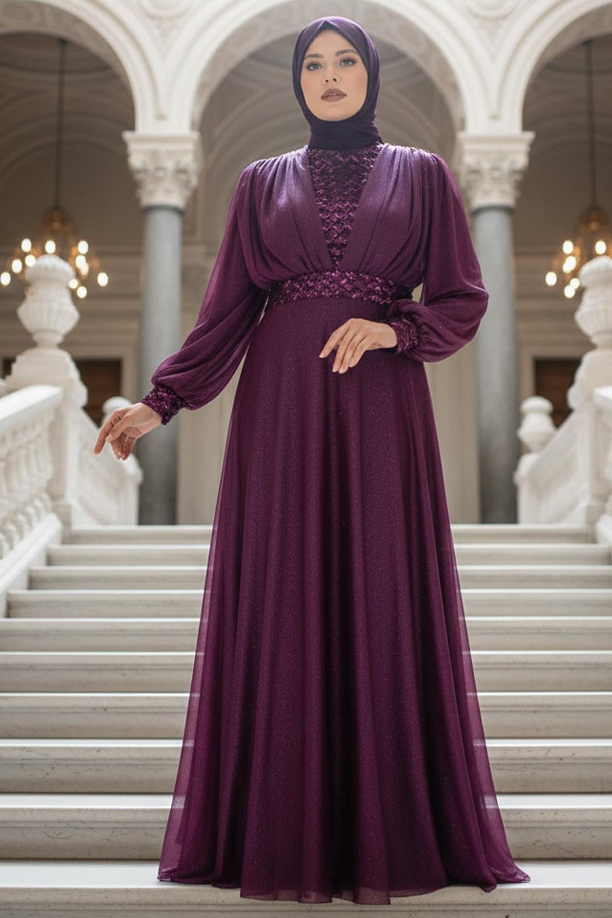 Evening Dress Plum FHM872