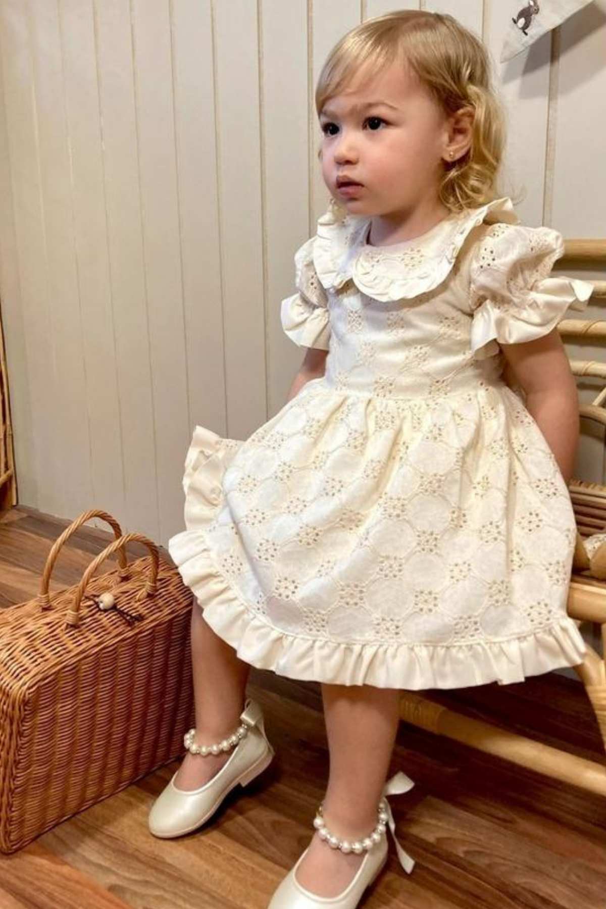 Robe à Col Bébé Taupe MDVK128