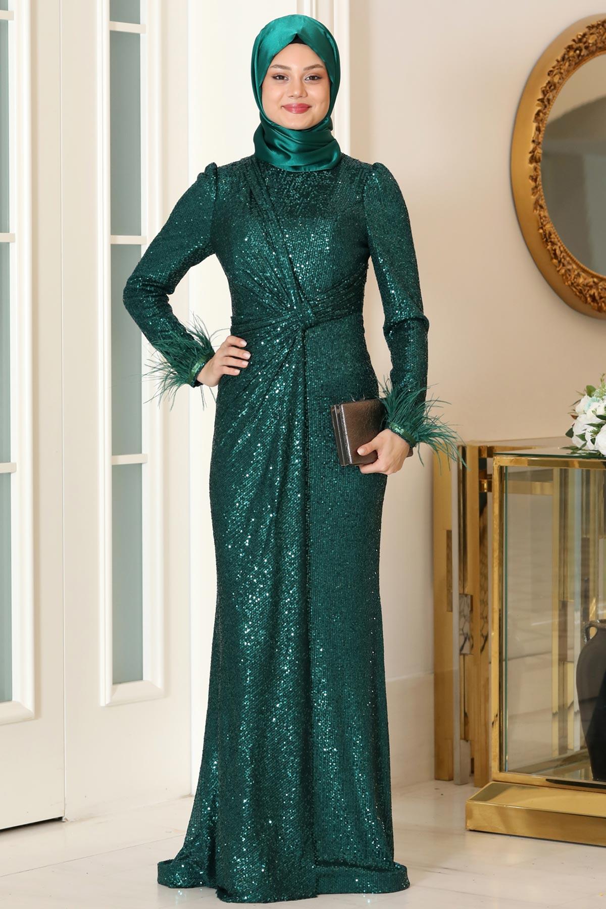 Robe de Soirée à Paillettes Robe de Soirée à Paillettes Émeraude SN84