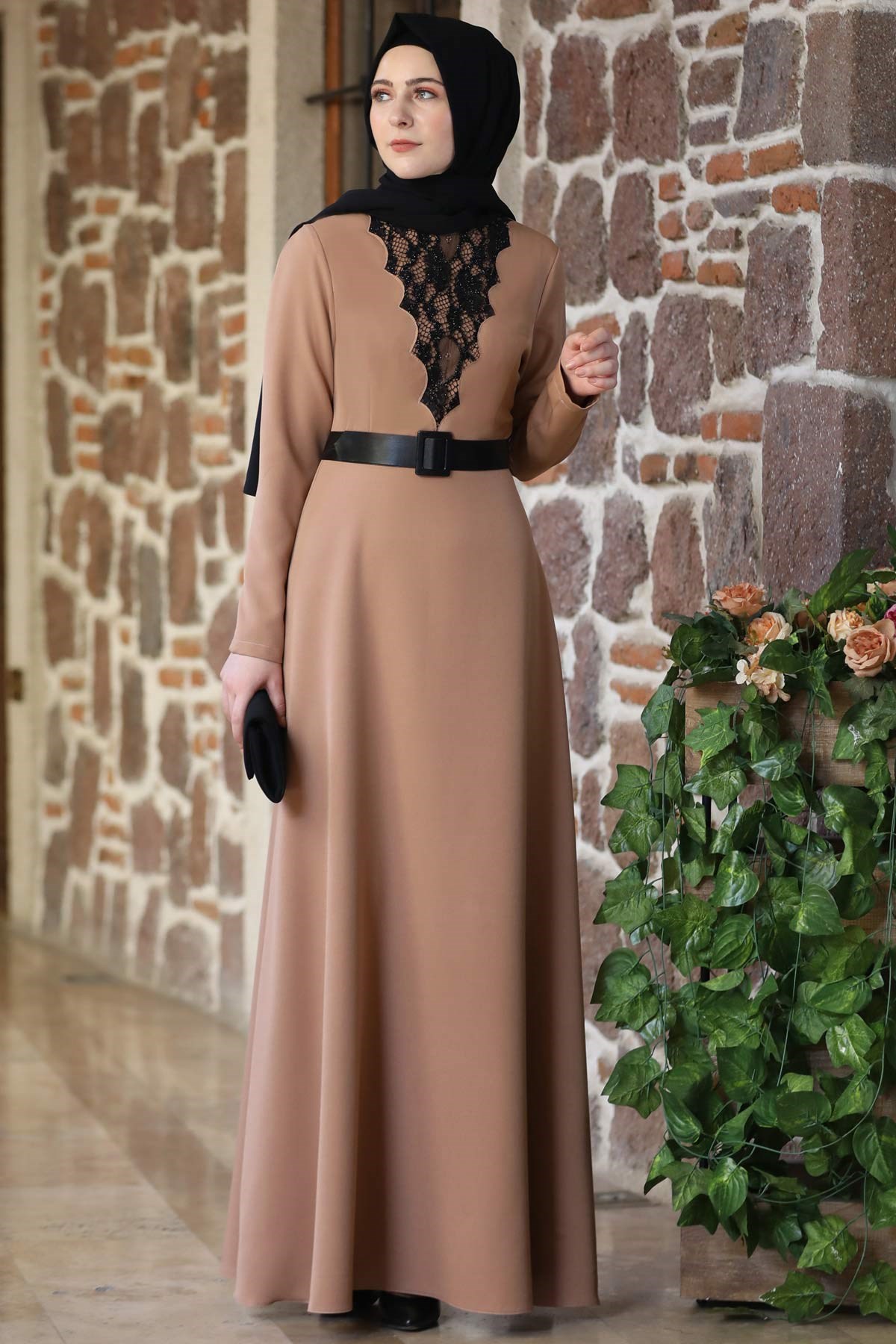 Mimoza Elbise Vizon ELB12ELB12-VİZONElben