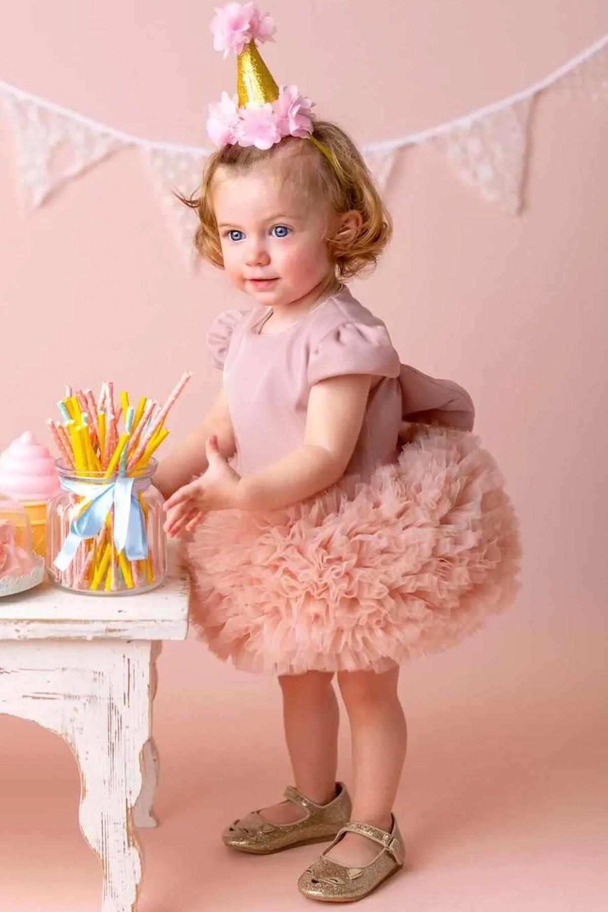 Balloon Dress Salmon MDVK124