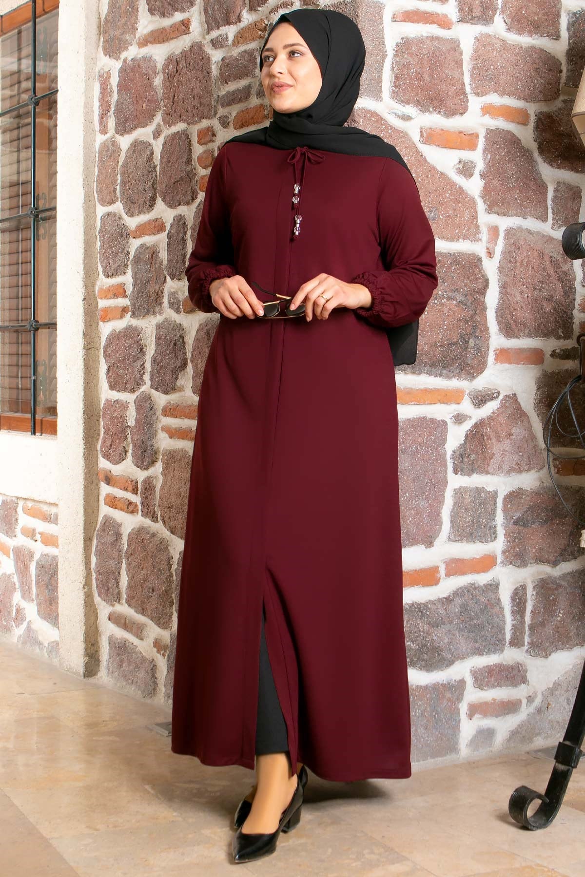 DÜĞMELİ PARDESÜFHM764-MÜRDÜMFahima