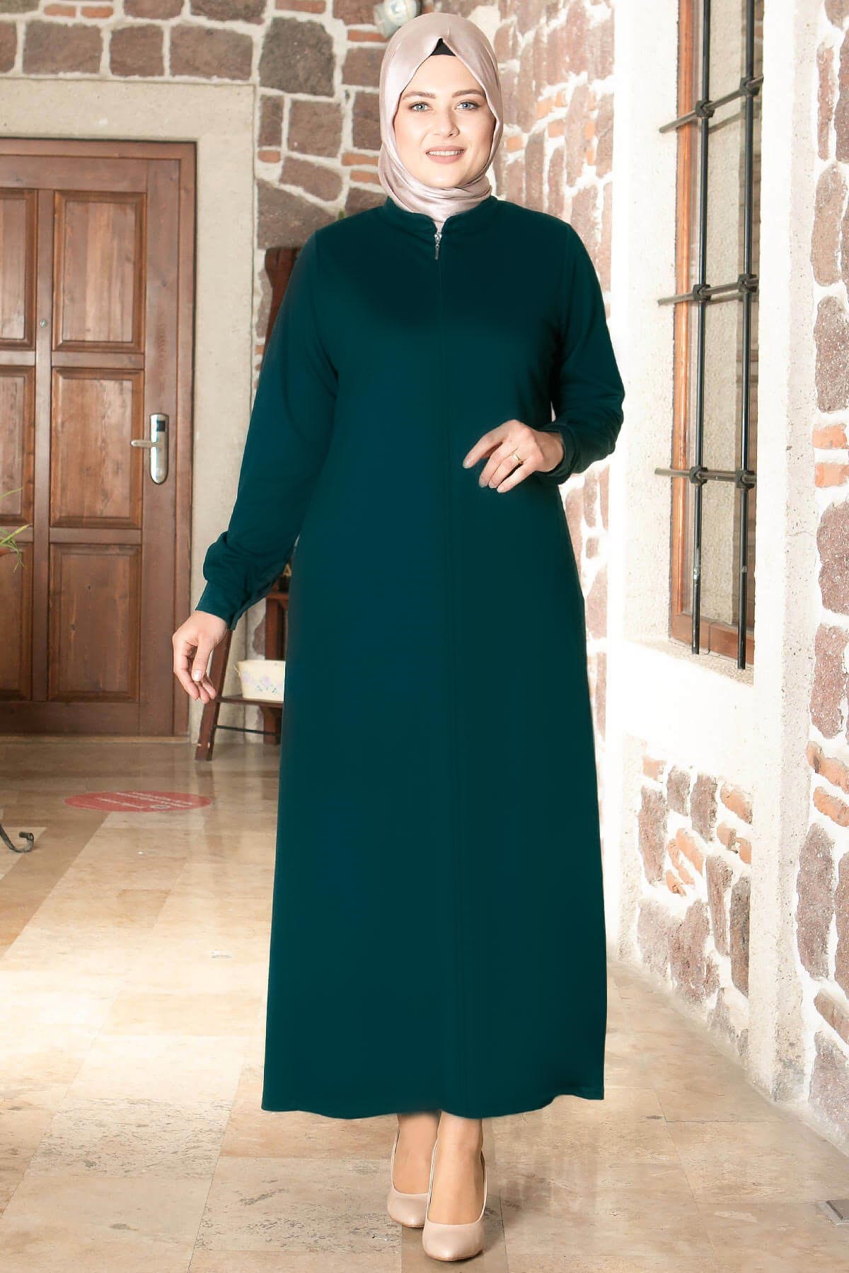 Abaya Zippée Emeraude FHM814FHM814-ZÜMRÜTFahima