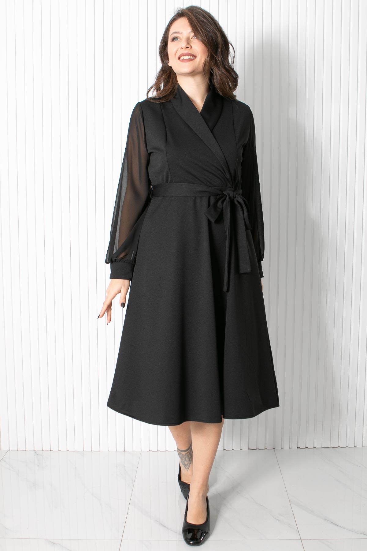 KEMER DETAYLI ABİYEFHM906-SİYAHFahima