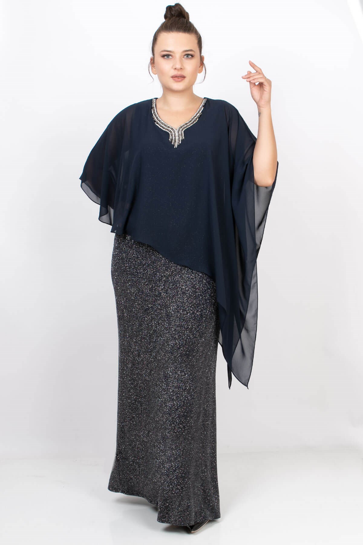 PELERİNLİ ABİYEMDA2119-LACİVERTMDA