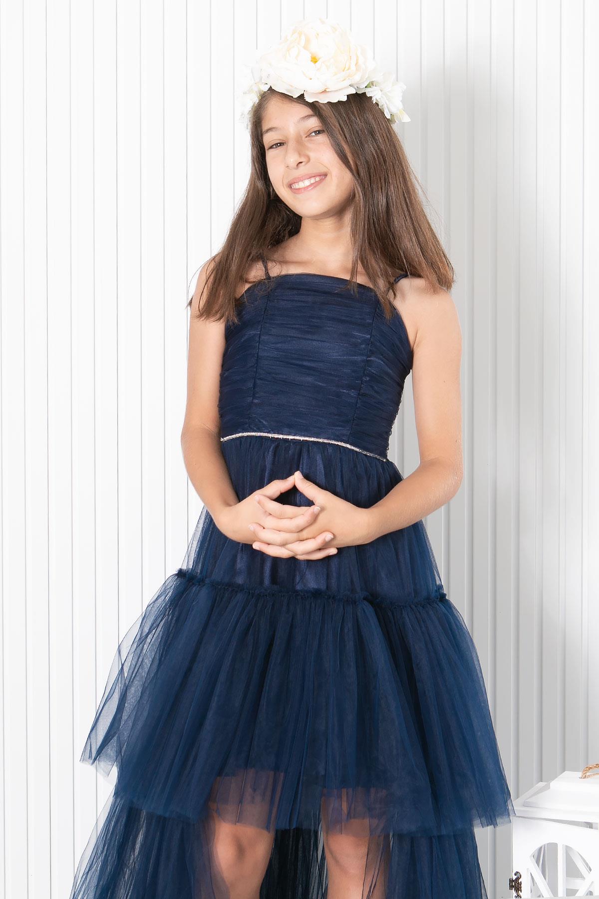 Amazon.com: 7-11 Years Girls Sleeveless Solid Princess Dress Dance Party  Dresses Babies Swing Sightly Well-Favored Dresses Blue: Clothing, Shoes &  Jewelry