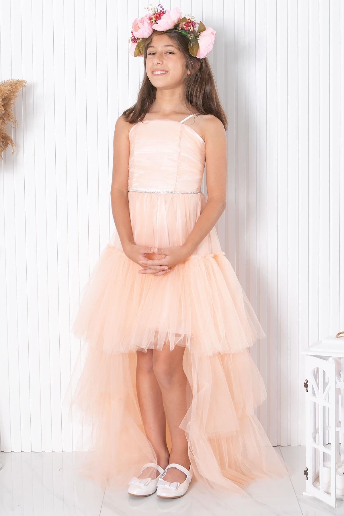 TAŞ İŞLEMELİ TÜL ABİYEMDV328-SOMONModaviki