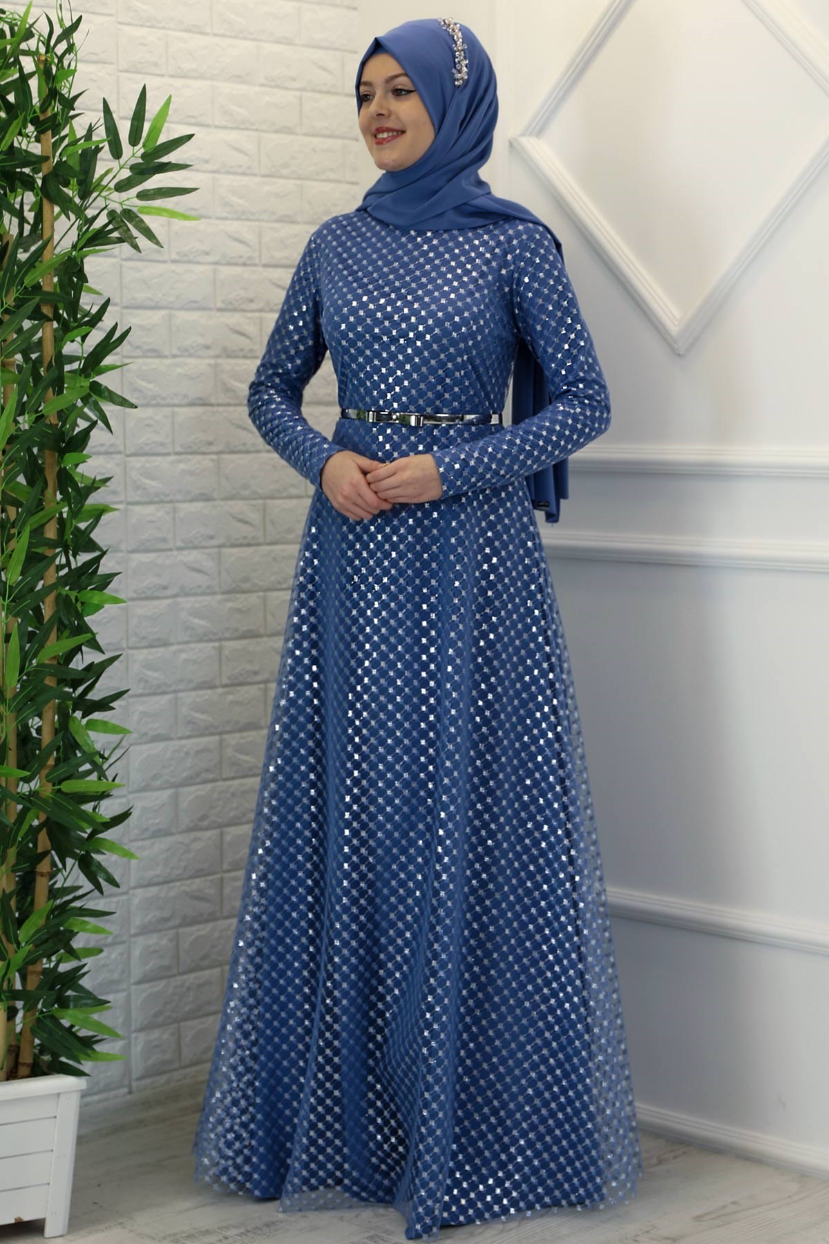 BAHAR ABİYENDY12-İNDİGONidya Moda