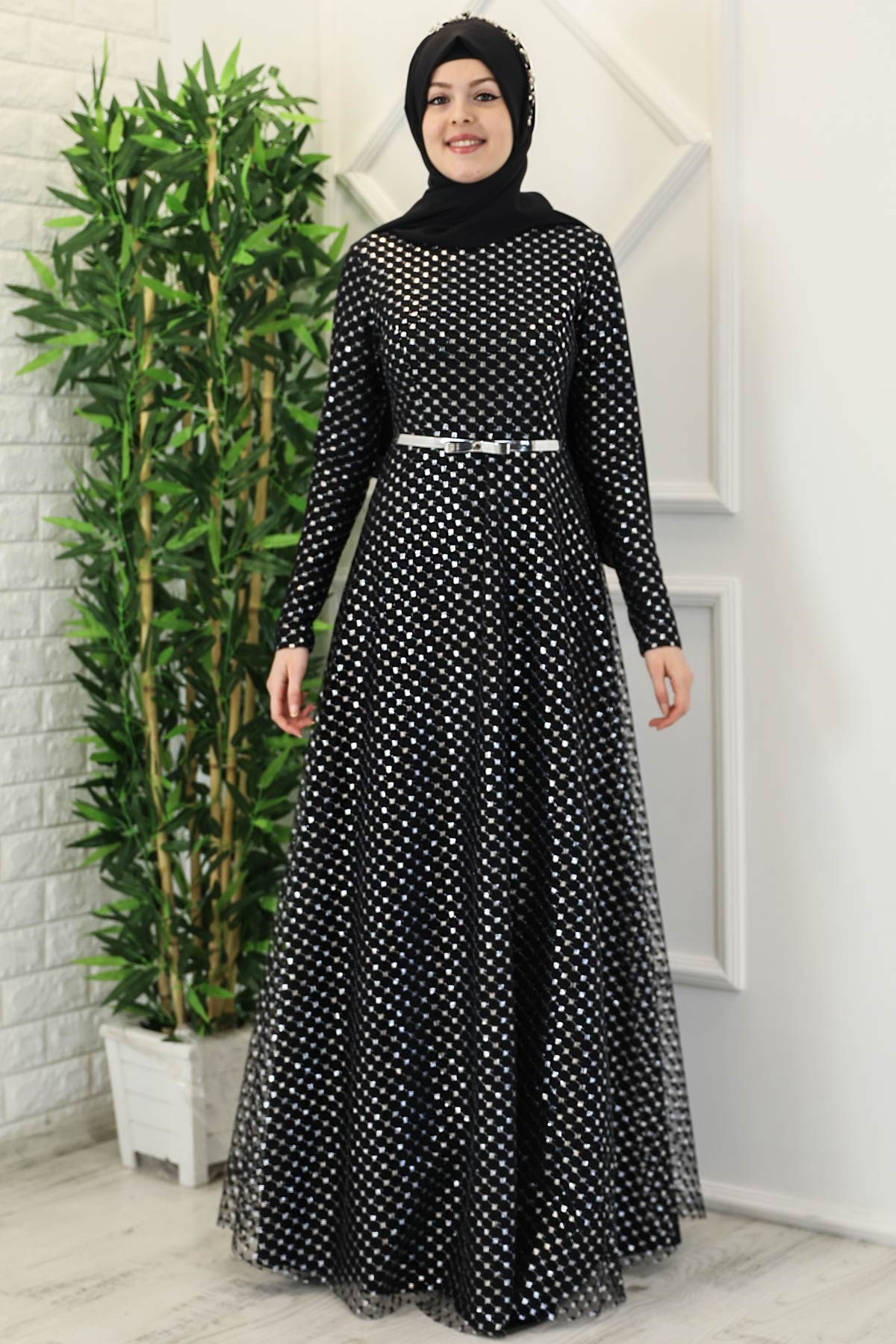 Bahar Abiye Siyah NDY12NDY12-SİYAHNidya Moda