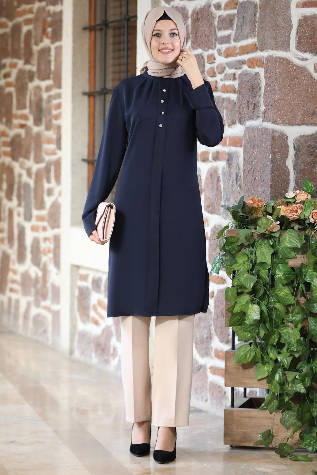 RABİA TUNİKNDY13-LACİVERTNidya Moda