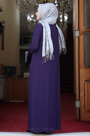 Esma - Elbise - Mor - AMH510 | Bahyezen