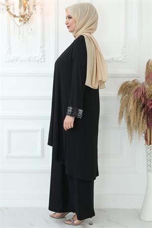 Sparkle Evening Dresses Black AMH822AMH822-SİYAHAmine Hüma