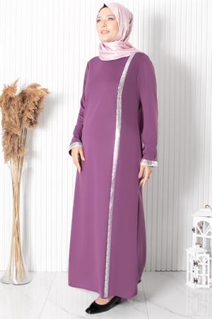 Sequin Striped Dress Lila FHM808FHM808-LİLAFahima
