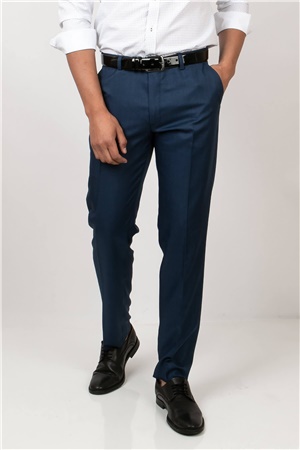 Men's Skinny Leg Fabric Trousers Navy Blue MDV203MDV203-LACİVERTModaviki
