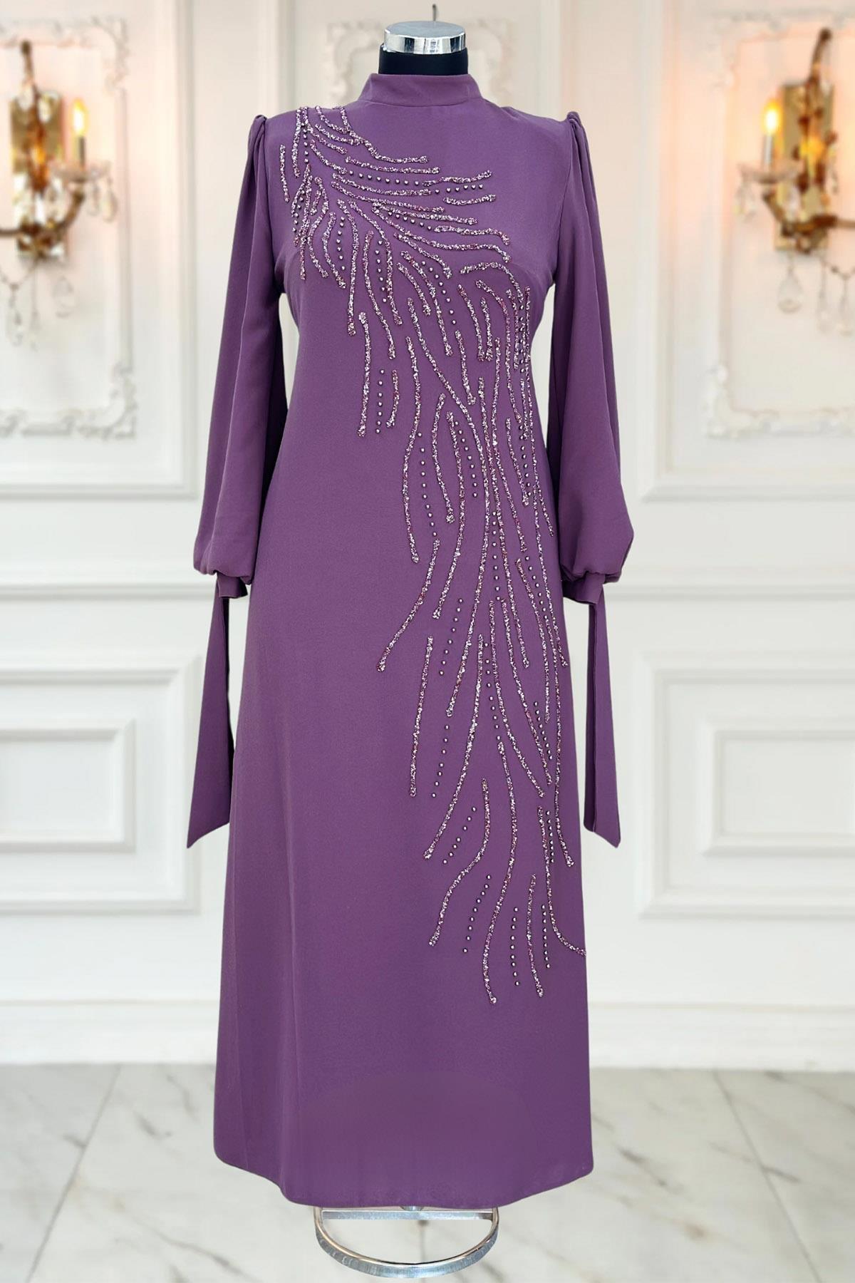 İrem Tesettür Abiye Lavanta AMH1032AMH1032-LAVANTAAmine Hüma