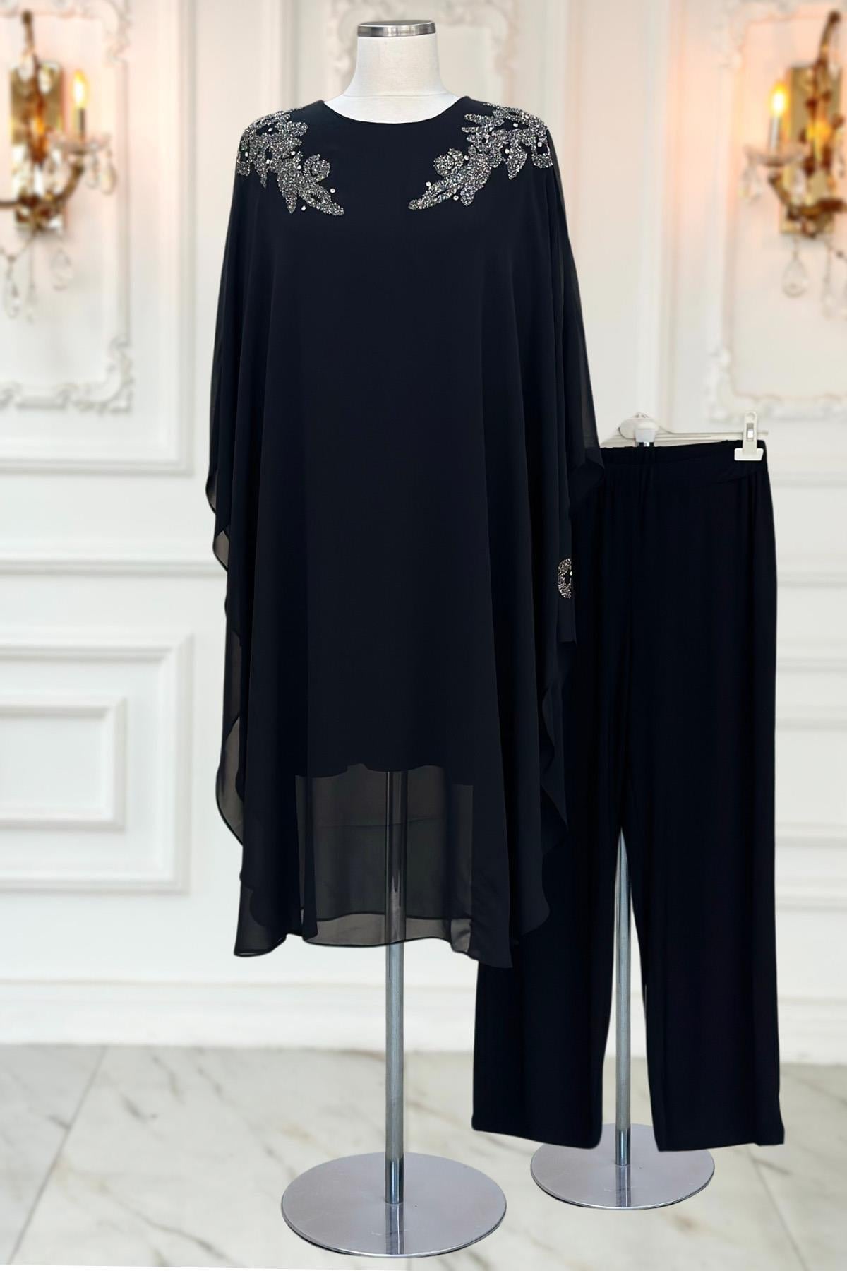 Mesture Abiye Takım Siyah AMH1044AMH1044-SİYAHAmine Hüma