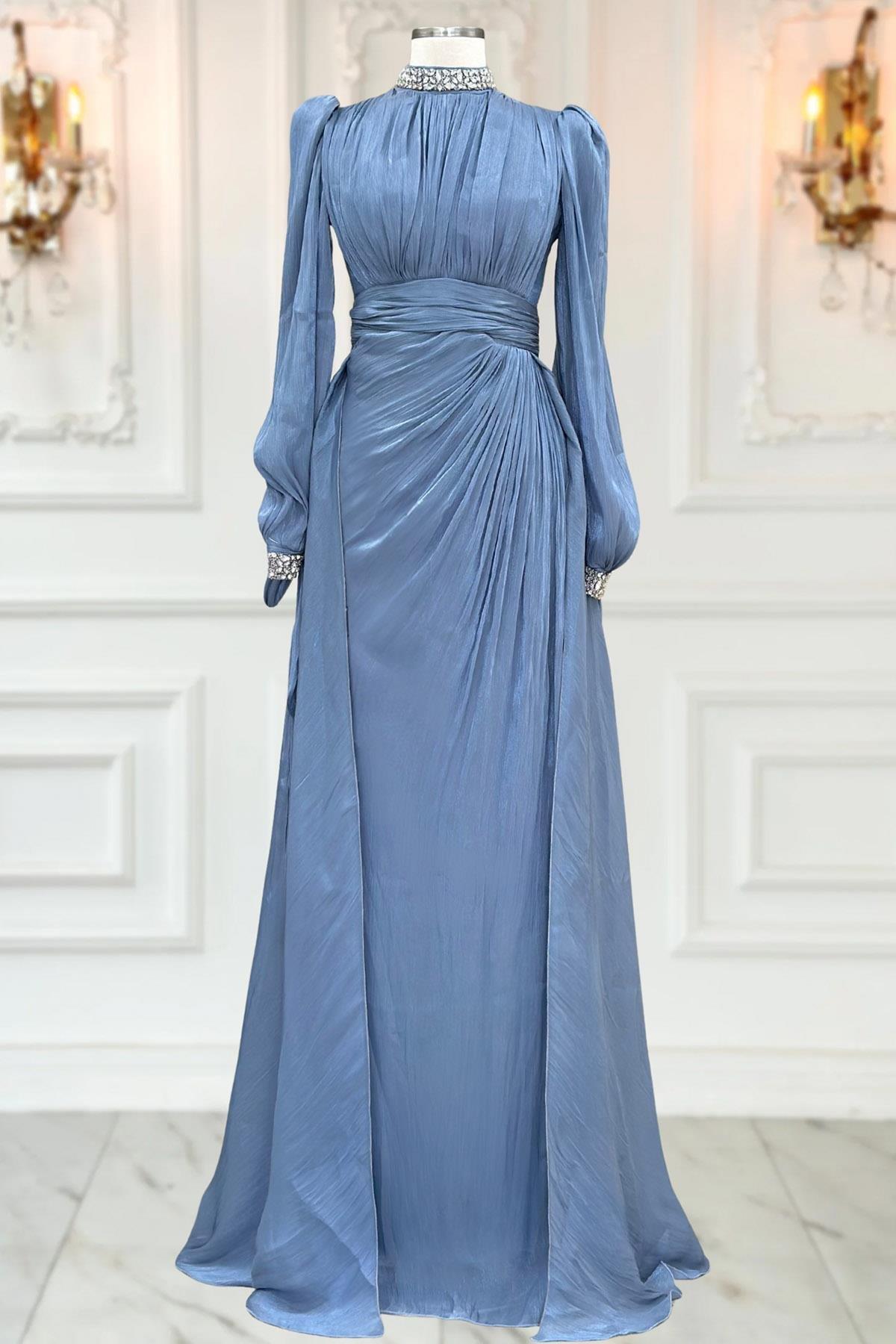 Gözde Abiye İndigo AMH1080AMH1080-İNDİGOAmine Hüma