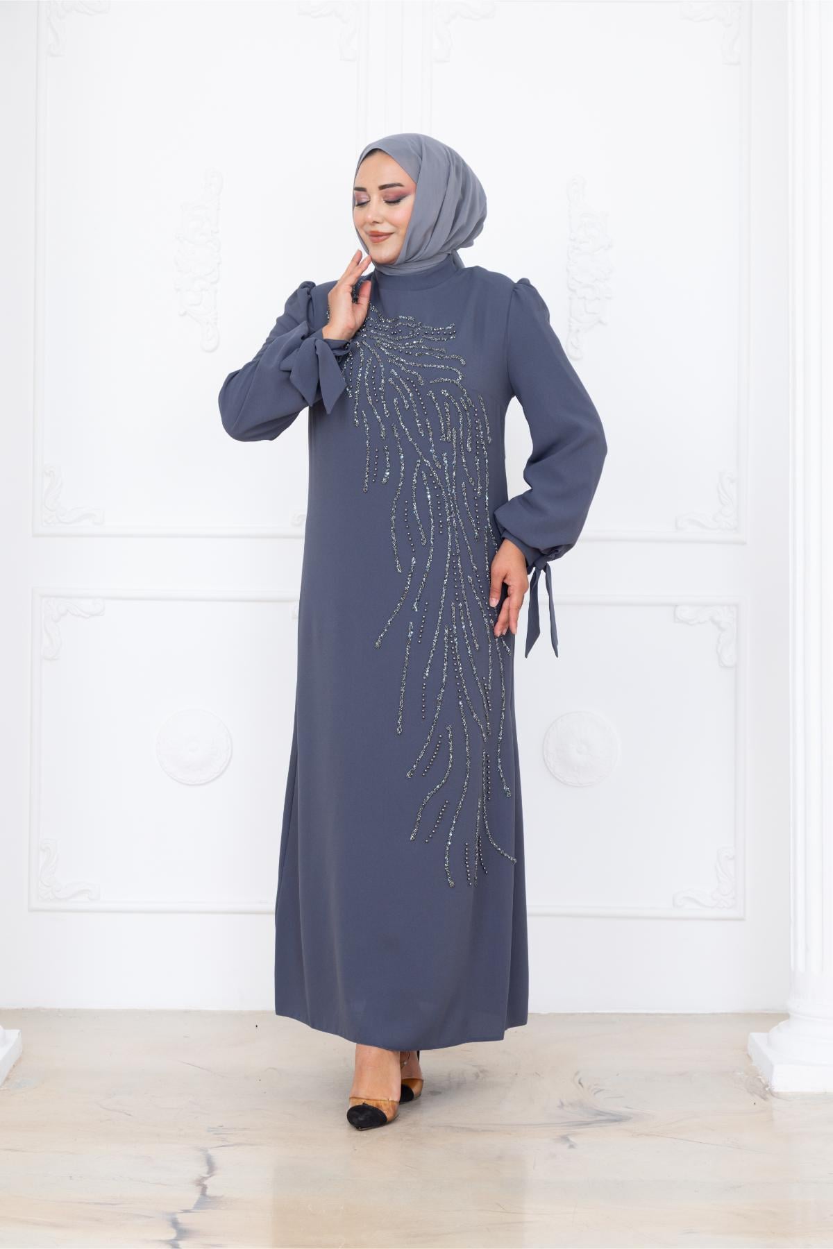 İrem Tesettür Abiye AMH1092AMH1092-GRİAmine Hüma
