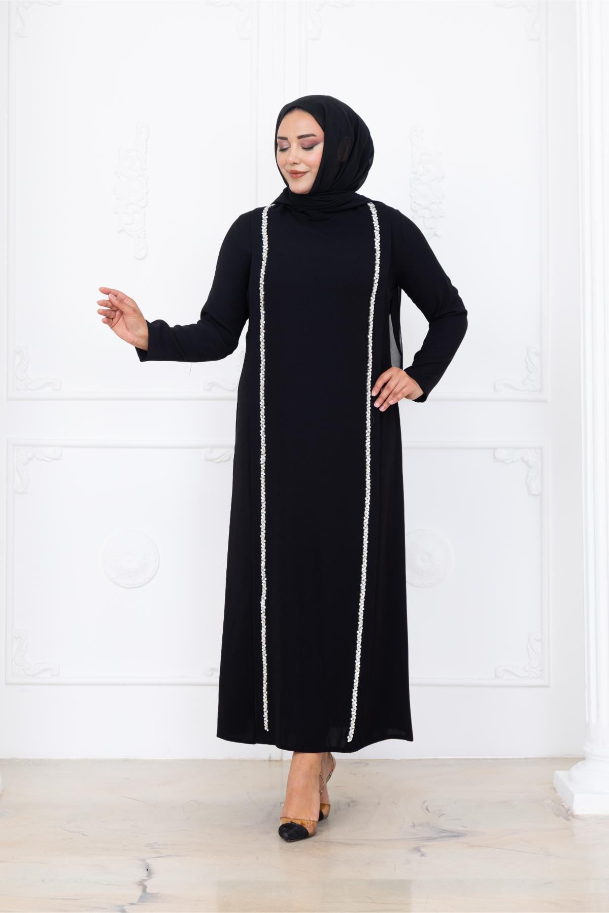 Yakut Testtür Abiye Siyah AMH1090AMH1102-SİYAHAmine Hüma