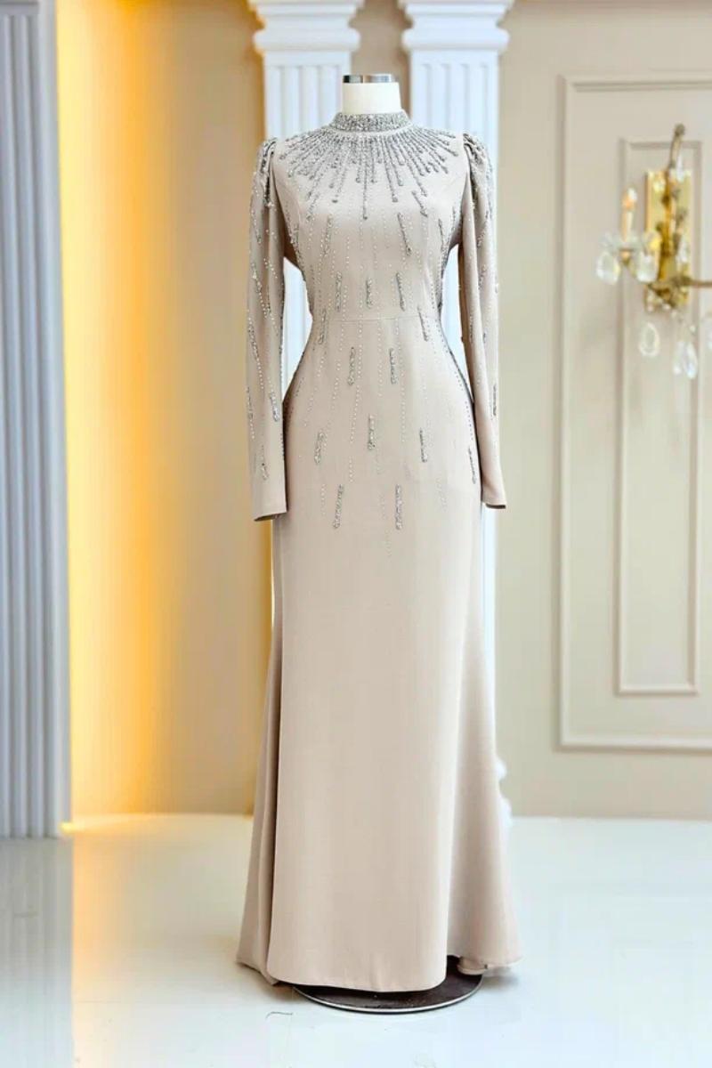 Ayla Abiye Bej AMH1122AMH1122-BejAmine Hüma