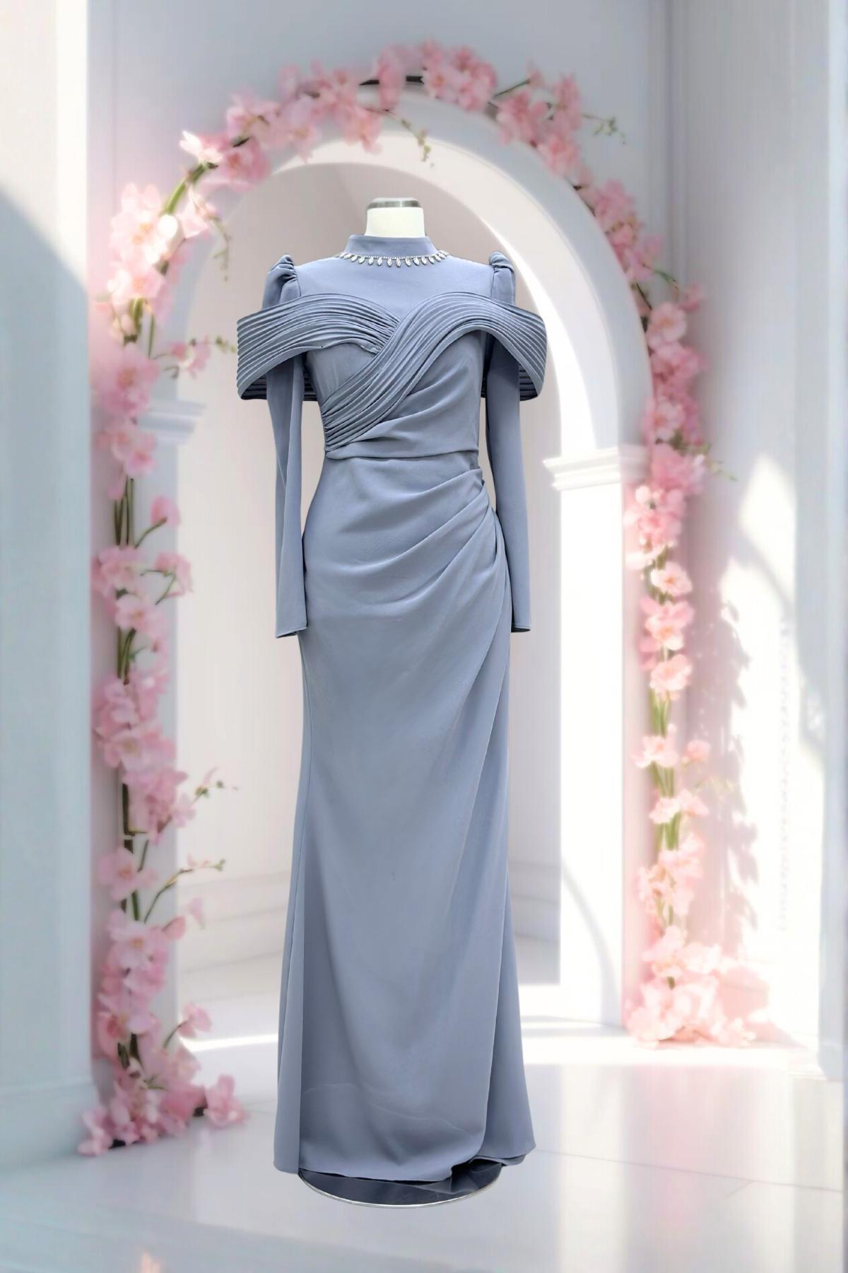 Dila Abiye Gri AMH1132AMH1132-GriAmine Hüma