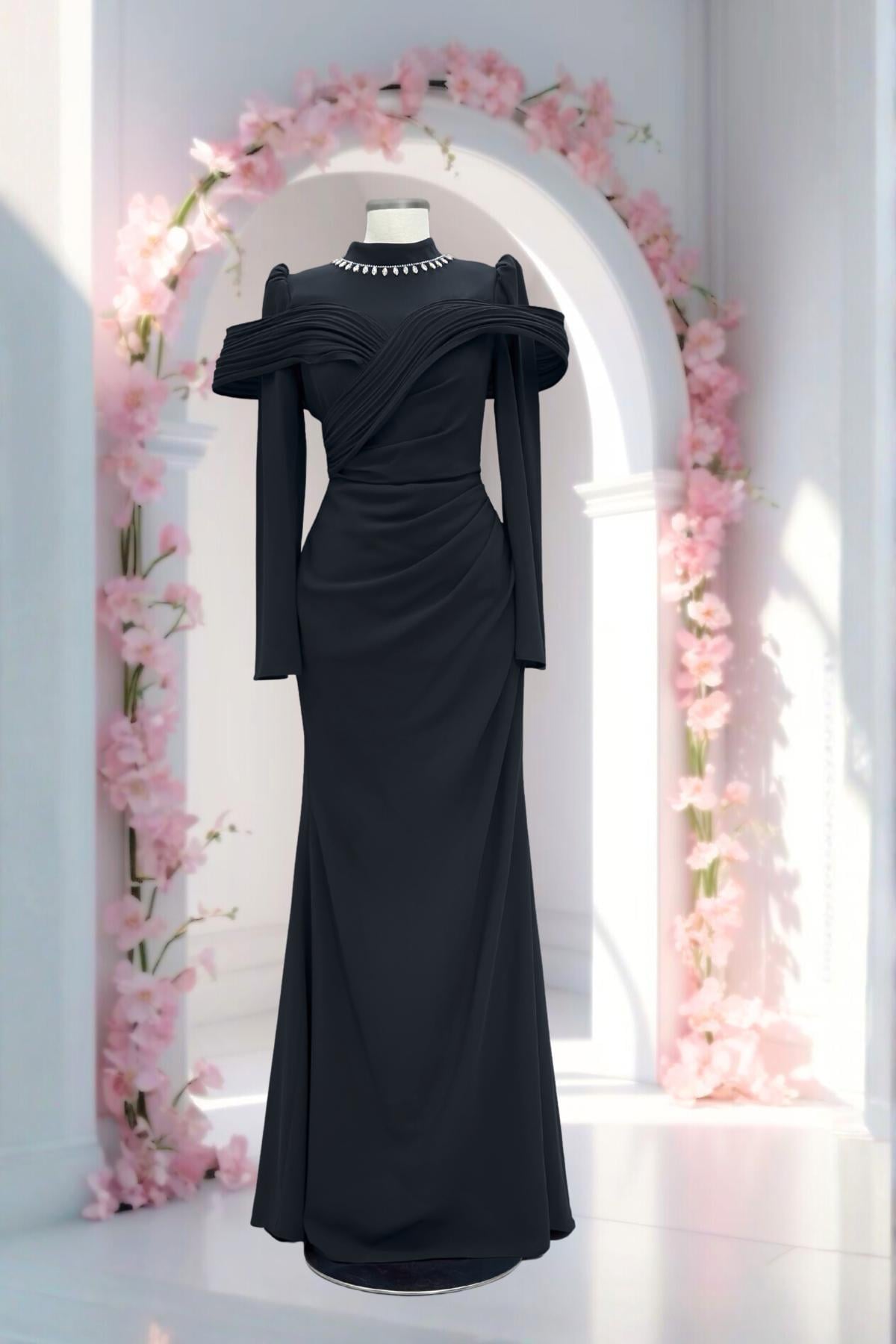 Dila Abiye Siyah AMH1132AMH1132-SiyahAmine Hüma